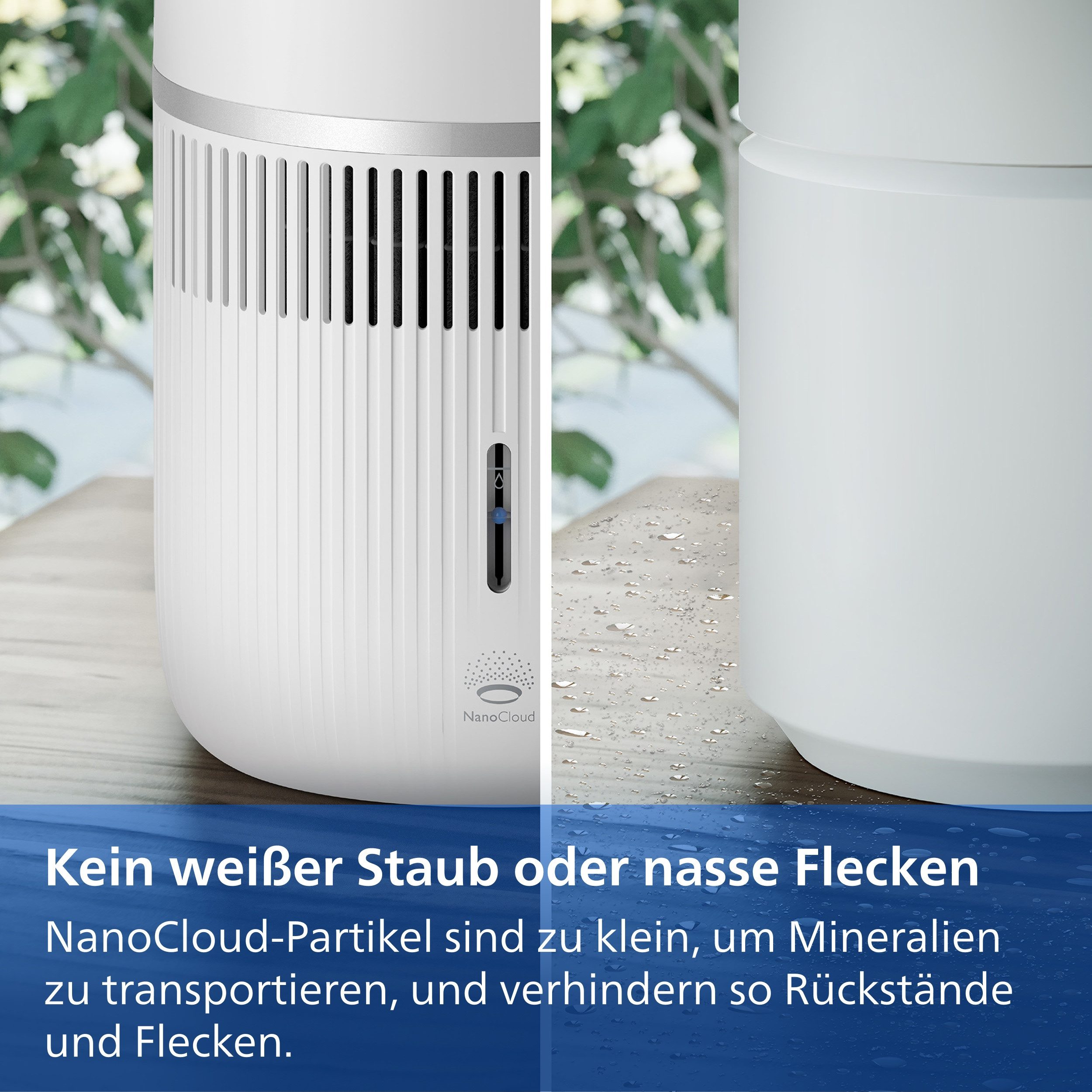 Philips Luftbefeuchter HU4210/04 4000 Series mit 300ml/h Befeuchtungsrate, 3,5 l Wassertank, für Räume bis 44 m², mit App-Verbindung – Bild 5 von 5