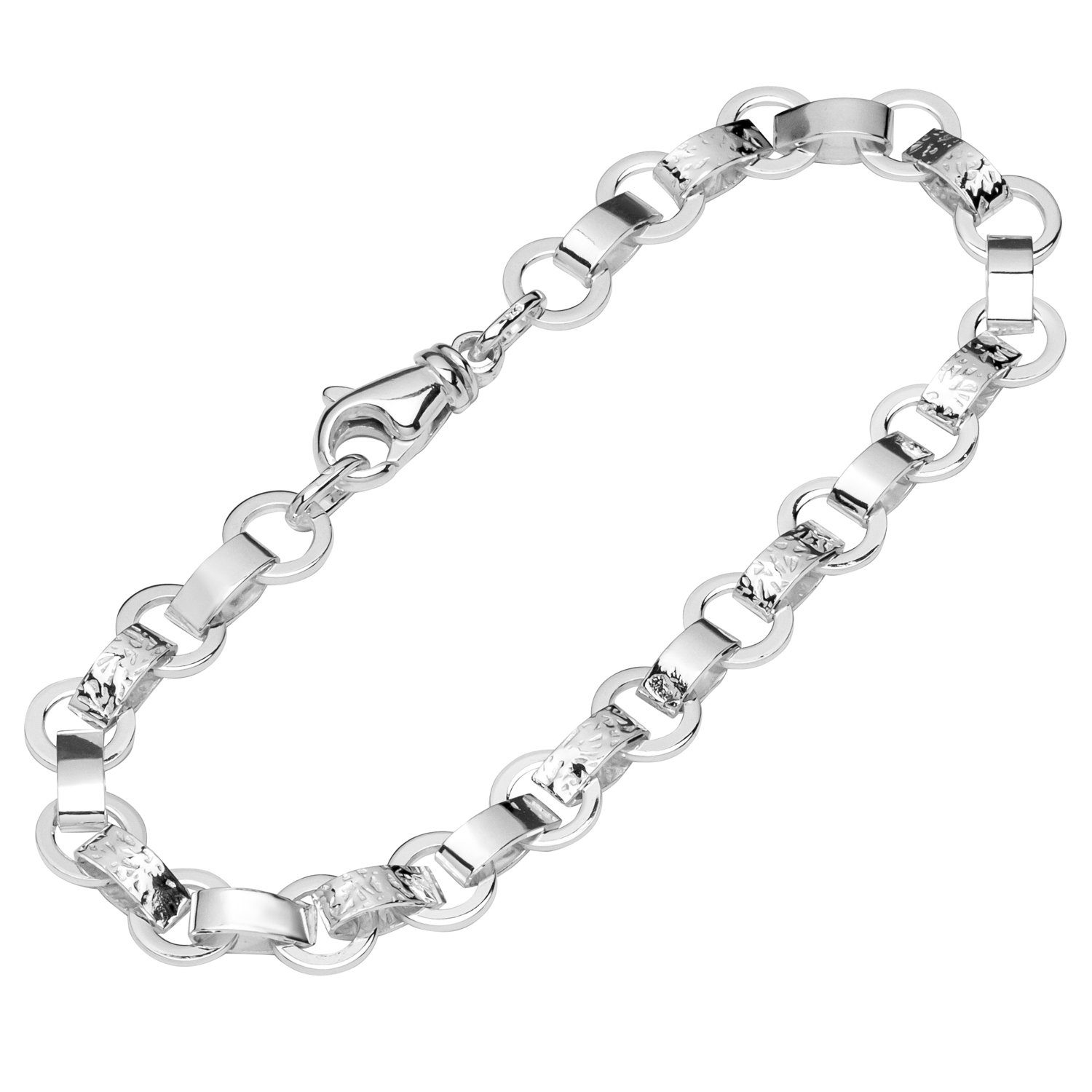 NKlaus Silberarmband Armband 925 Sterling Silber 19cm CallaKette Damen (1 Stück), Made in Germany