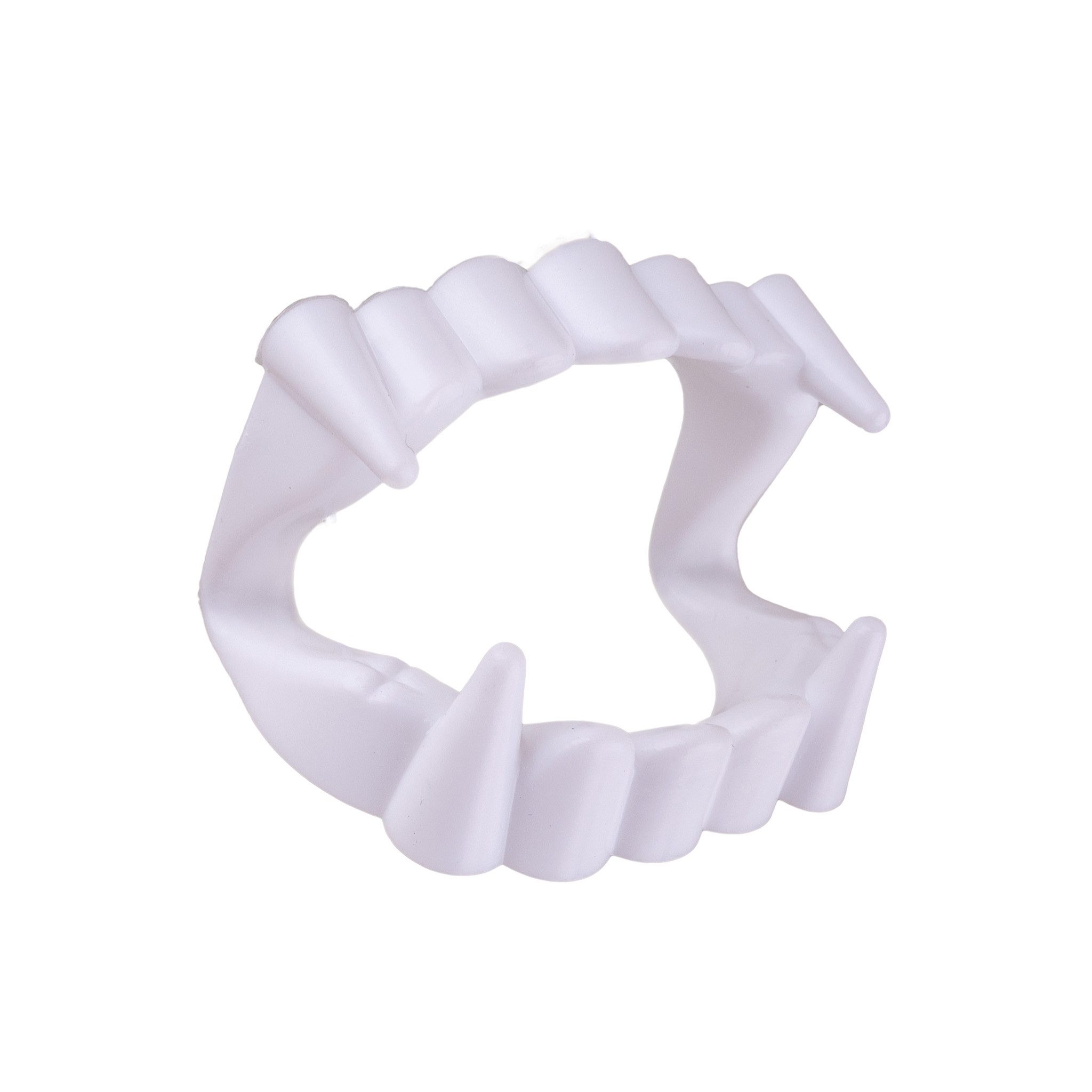 Funny Fashion Vampir-Kostüm Dracula Vampirgebiss aus Kunststoff, Weiß