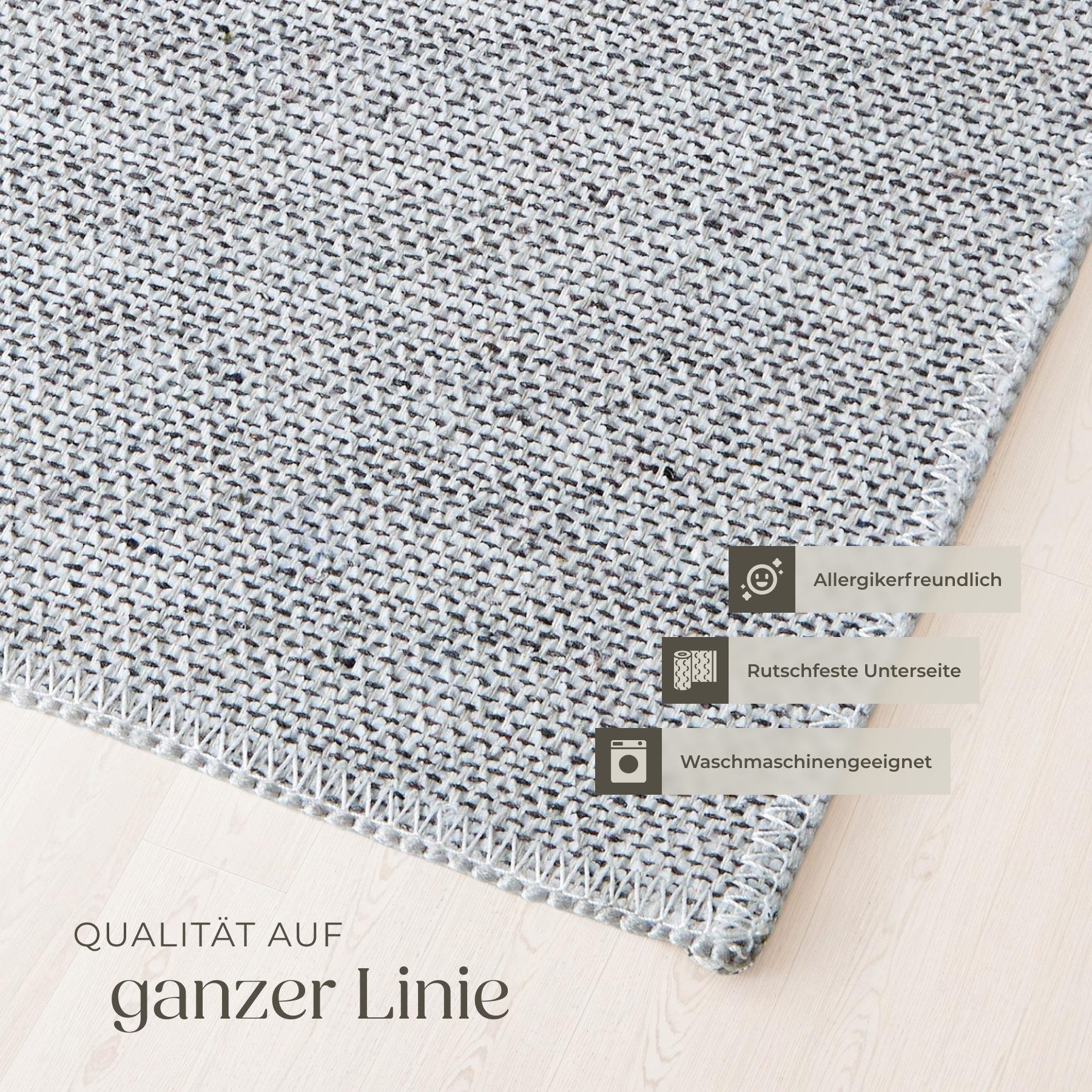 tectake Teppich Vintage Designer Teppich, Eckig, Höhe: 0.6 mm, verschiedene Größen