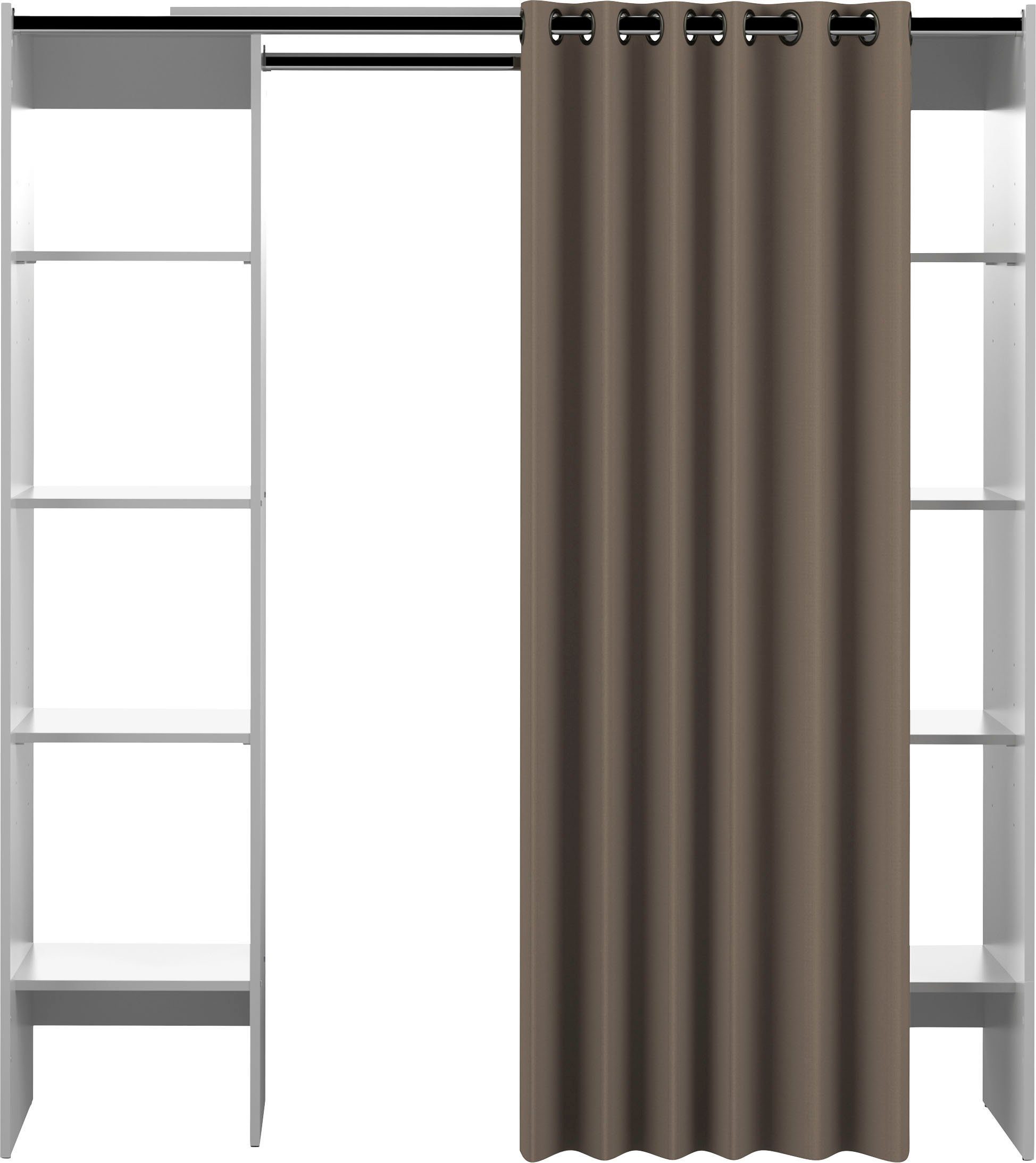 TemaHome Kleiderschrank TOM Ausziehbarer auf 185,3 cm weiss | weiss