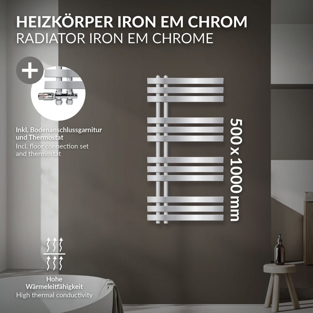 LuxeBath Badheizkörper Designheizkörper Handtuchwärmer Handtuchtrockner, Ha günstig online kaufen