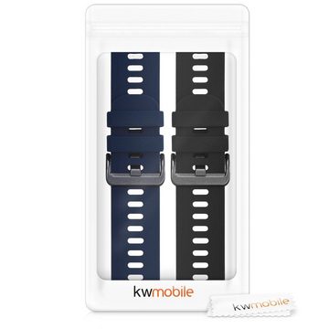 kwmobile Uhrenarmband 2x Sportarmband für Huami Amazfit GTR (42mm), Armband TPU Silikon Set Fitnesstracker