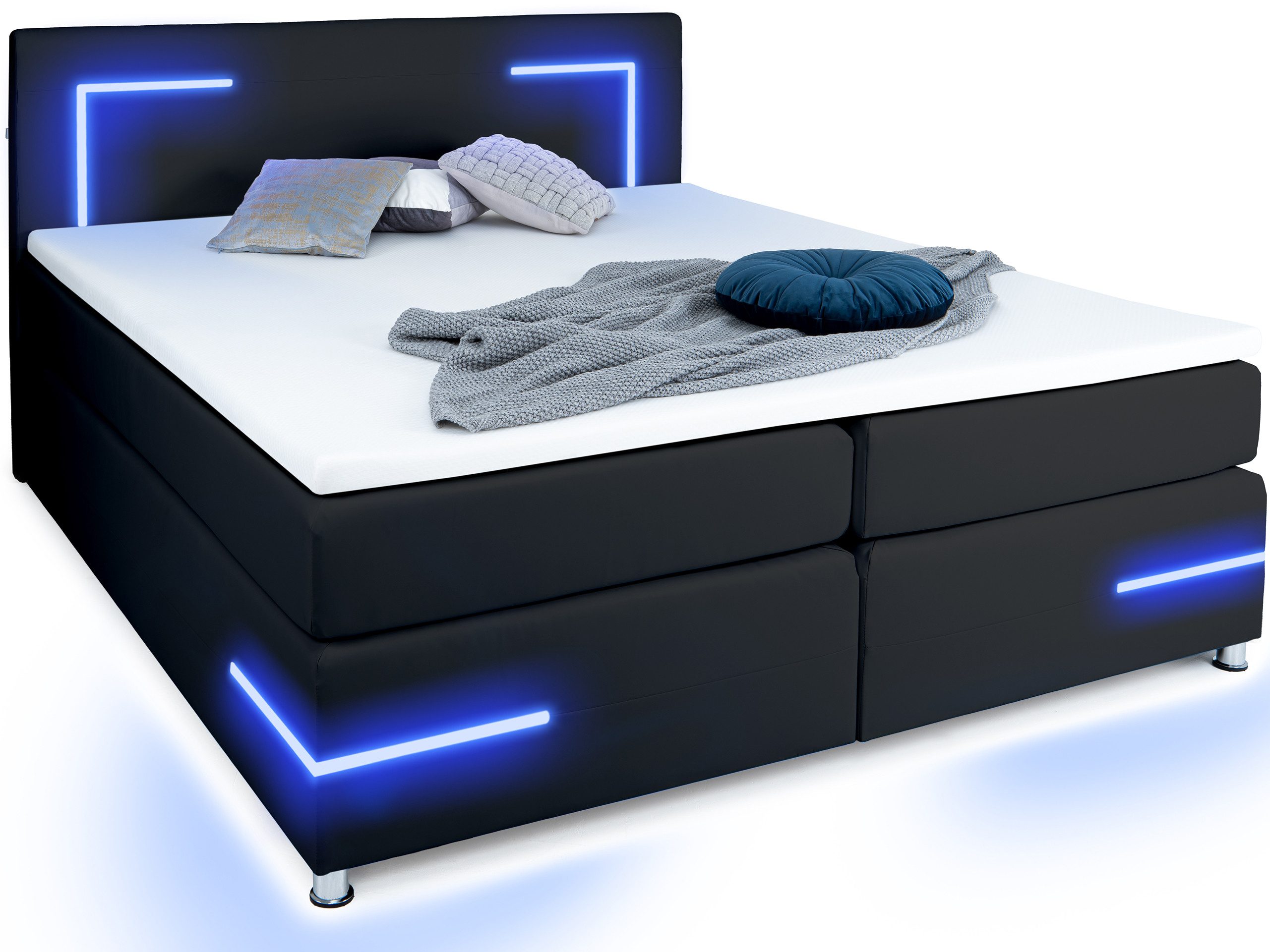 wonello Boxspringbett Lights 2.0, mit LED günstig online kaufen