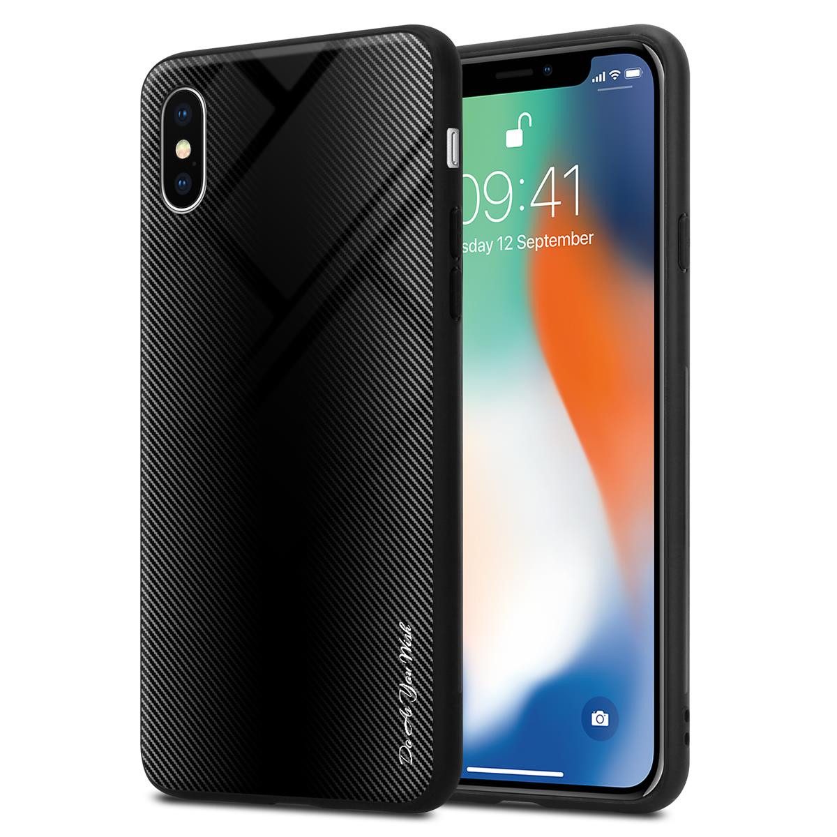 Cadorabo Handyhülle für iPhone X / XS Hülle Apple iPhone X / XS, Robustes Hard Case - Handy Schutzhülle - Hülle - Back Cover Bumper
