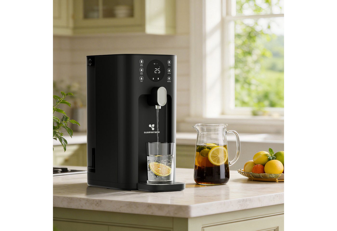 susgreenable Osmoseanlage mit TDS-Monitor Auto-Flush, Tragbarer Wasserreiniger SGIWDR03-B, ohne Festwasseranschluss-Anschluss, für kaltes Wasser, 1-tlg., 5-stufige Filtration mit RO-Membran Wasserfilter Umkehrosmoseanlage