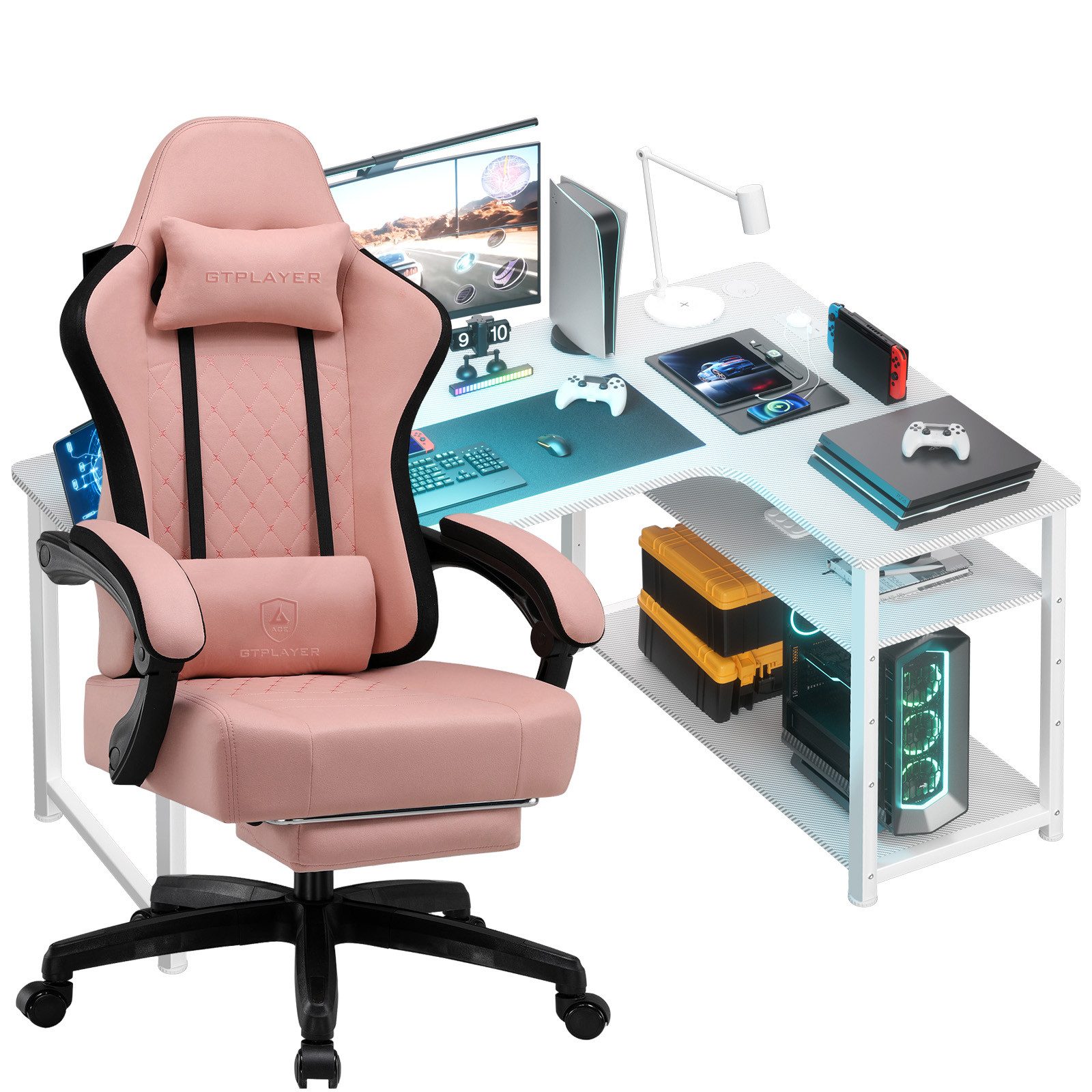 GTPLAYER Gaming-Stuhl Gaming Tisch + Gaming günstig online kaufen