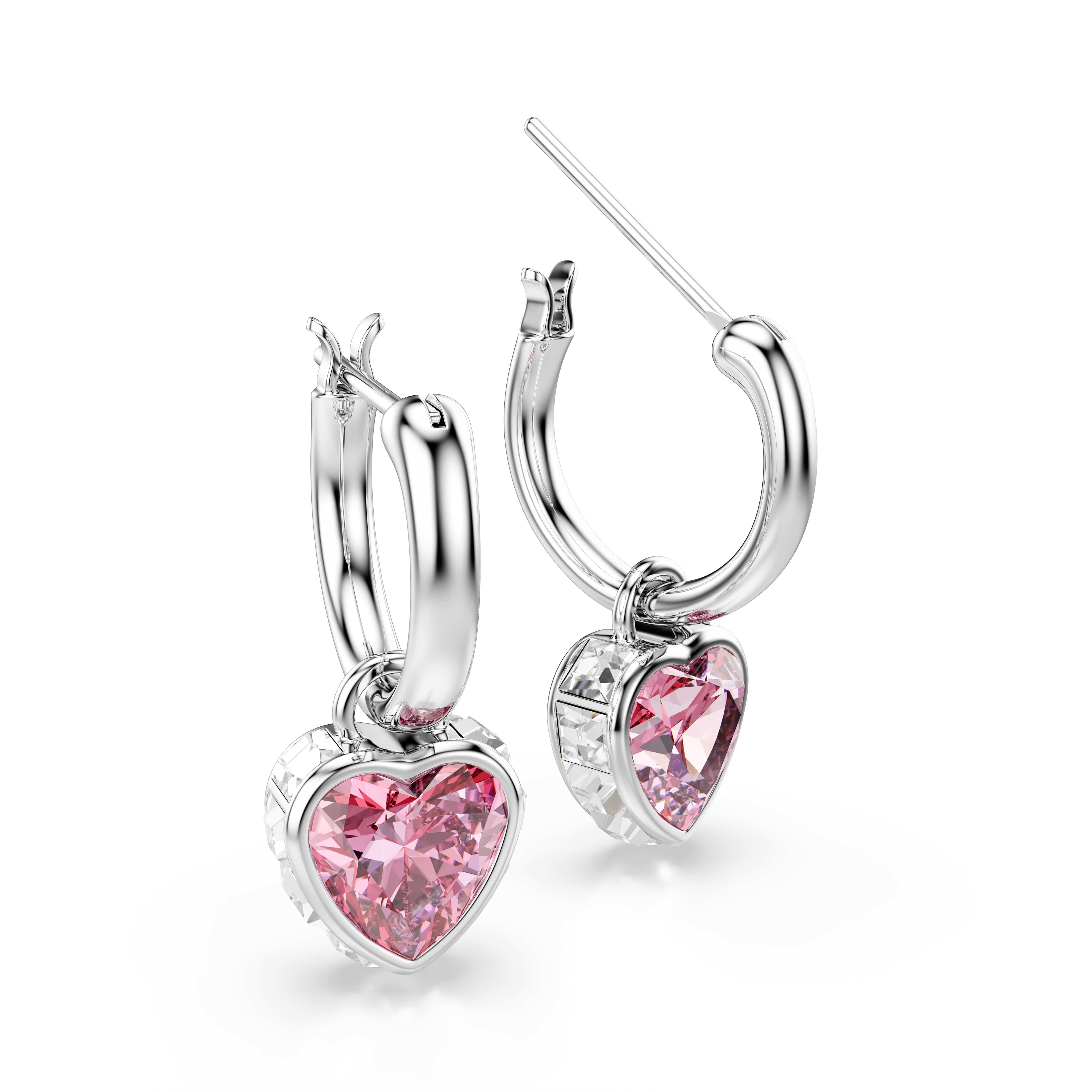 Swarovski Paar Creolen Schmuck Geschenk CHROMA Ohrringe, mit Swarovski® Kristall - Einhänger abnehmbar