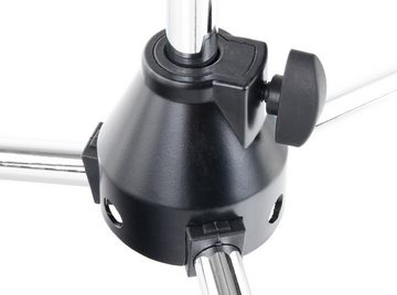 Pronomic Mikrofonständer MS-25C Mikrofonständer mit Galgen (stabiler Dreibein Galgenständer, höhenverstellbar, inkl. Reduziergewinde und Kabelklemmen, Chrom), (1-tlg), dreibeinig mit Gummifüßen