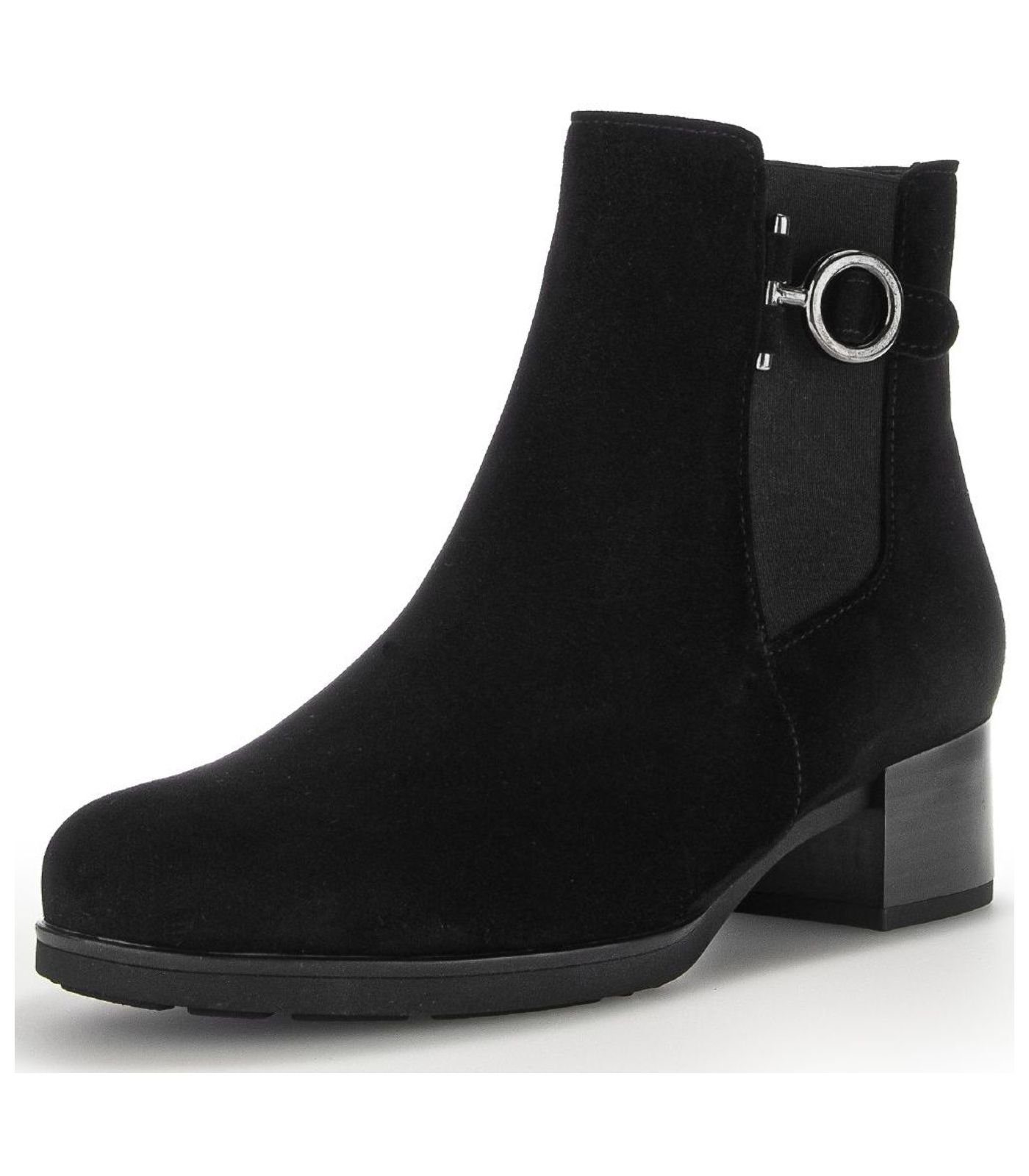 Gabor Stiefelette Leder/Textil Stiefelette schwarz / 17 | Chelsea-Boots