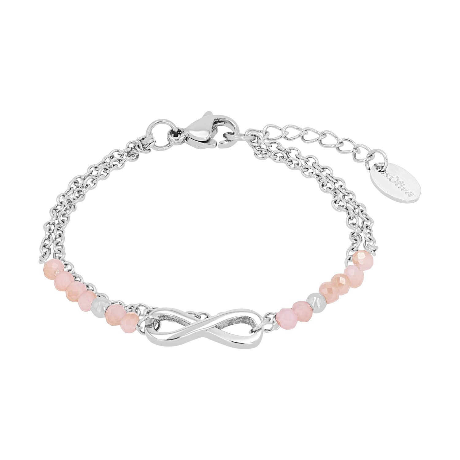 s.Oliver Armband Infinity/Unendlichkeitsschleife, 2039719, 2039720, mit Glasstein