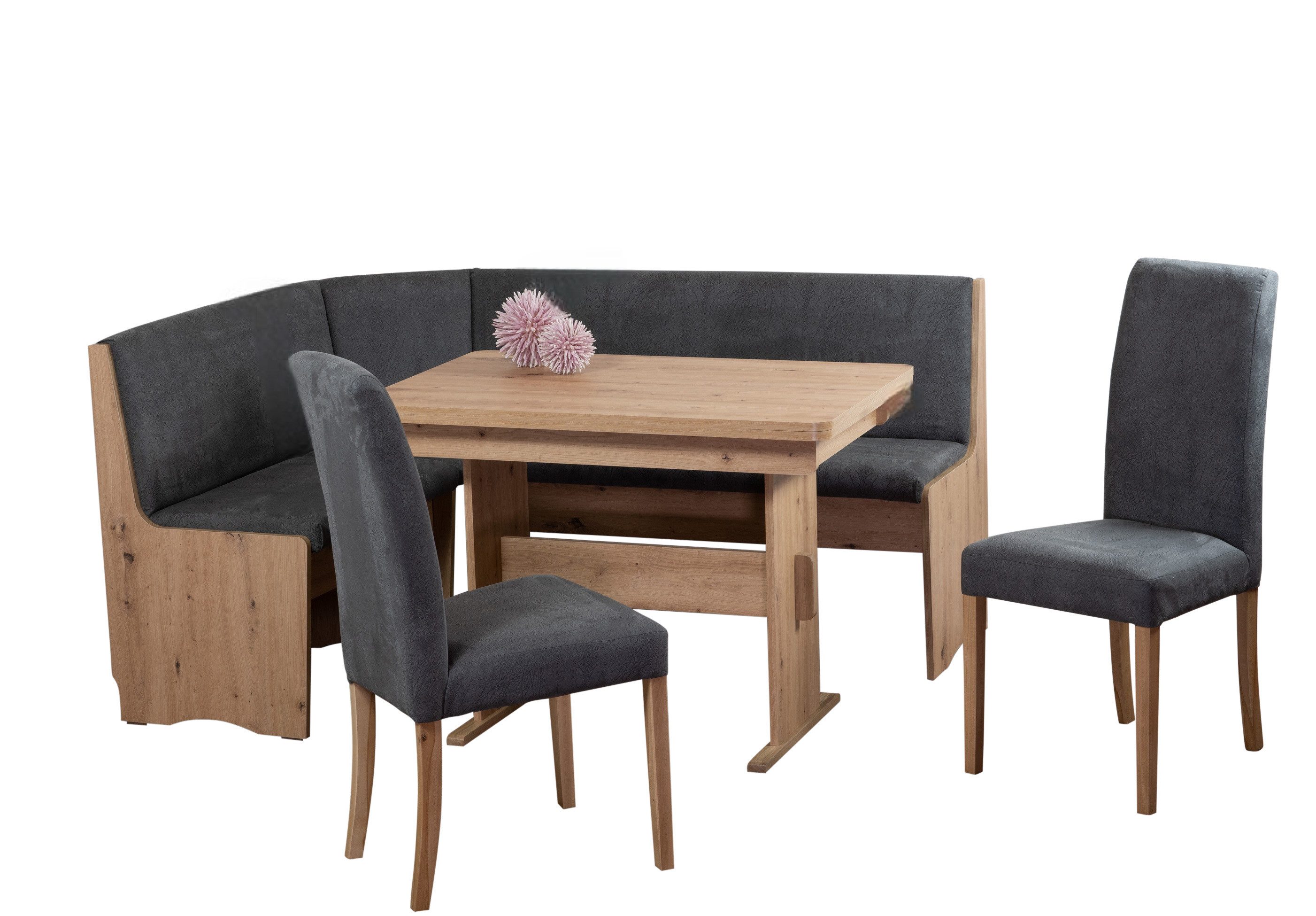 Stolebaenk Eckbankgruppe Duisburg Artisan Titanic Duisburg PE/MA, (Eckbankset, 1 x Eckbank, 1 x Tisch, 2 x Stuhl)