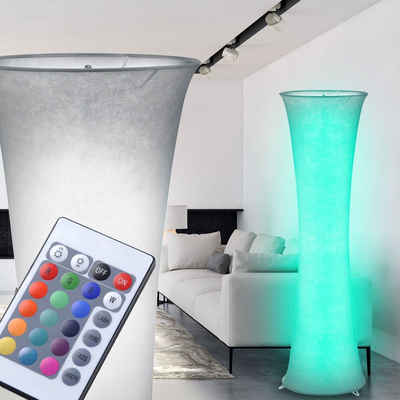 etc-shop LED Stehlampe, Leuchtmittel inklusive, Warmweiß, Farbwechsel, Design Steh Leuchte Arbeits Zimmer Farbwechsel Lampe dimmbar im Set