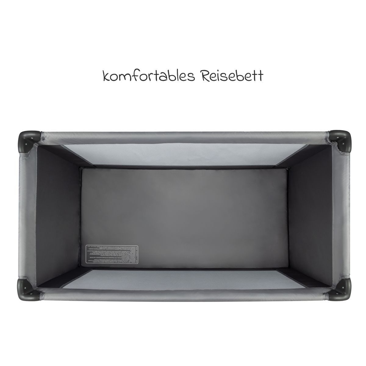 Bebeconfort Baby-Reisebett Soft Dreams - Tinted Graphite, Kinderreisebett ab Geburt bis 15 kg mit Transporttasche - faltbar