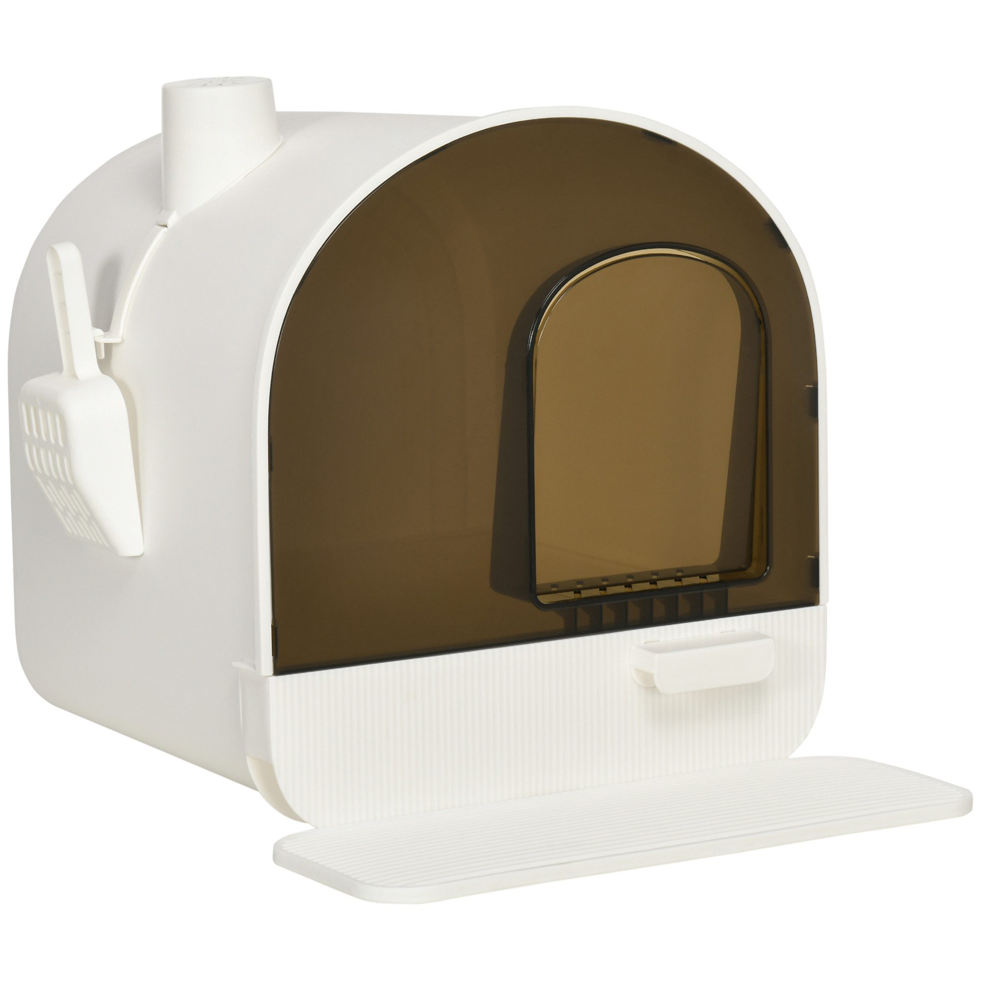 Katzentoilette mit Haube Toilette für Katzen bis 5 kg, mit Deckel, Katzenstreu Matte