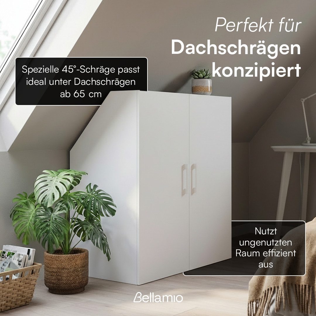 Bellamio Regal Aland Dachschrägenregal 45 Grad-Winkel, Weiß, 90 cm breit mi günstig online kaufen