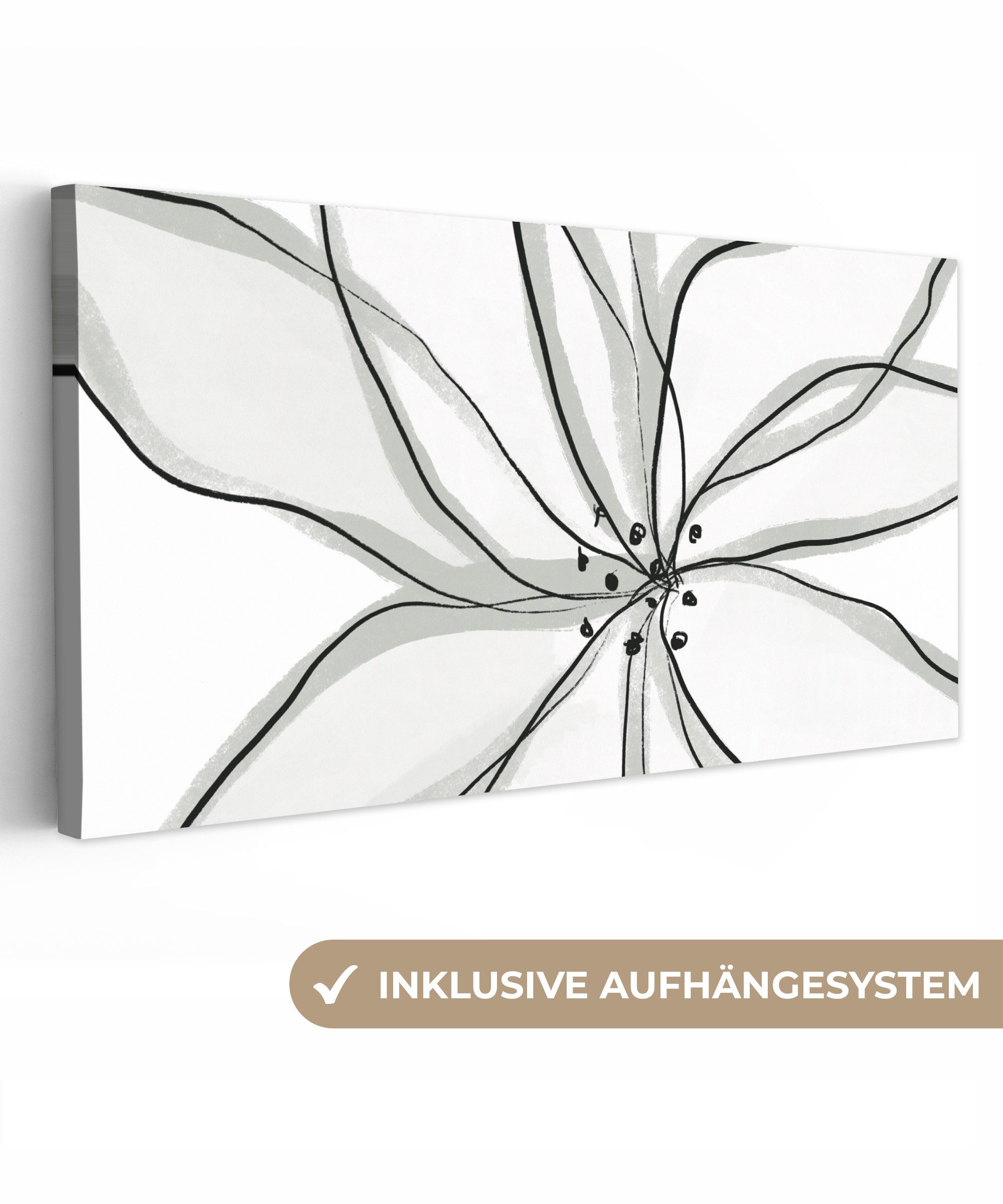 OneMillionCanvasses® Leinwandbild Panorama Blume - Kunst günstig online kaufen