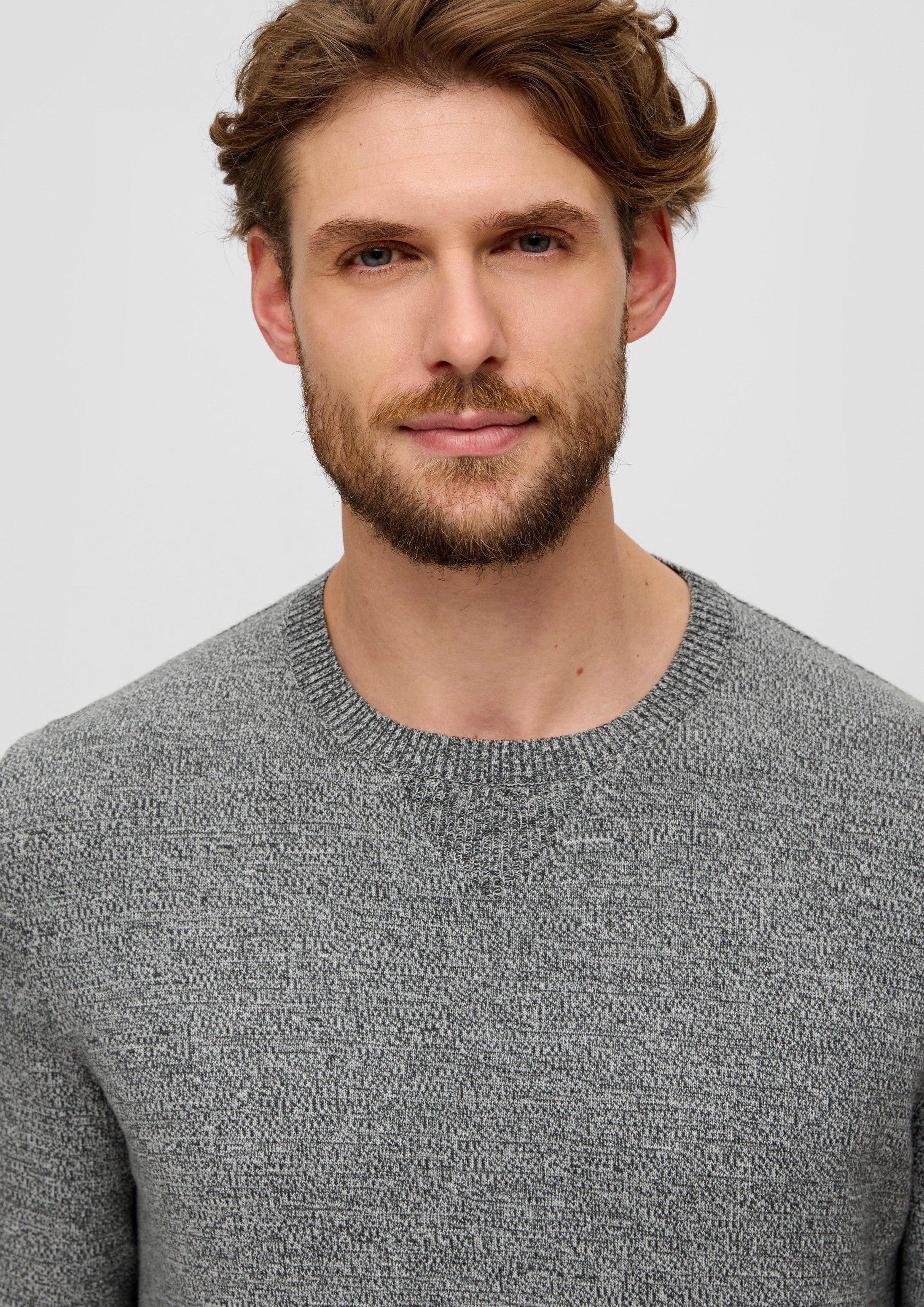 s.Oliver Longpullover Strickpullover Strickpullover aus Effektgarn