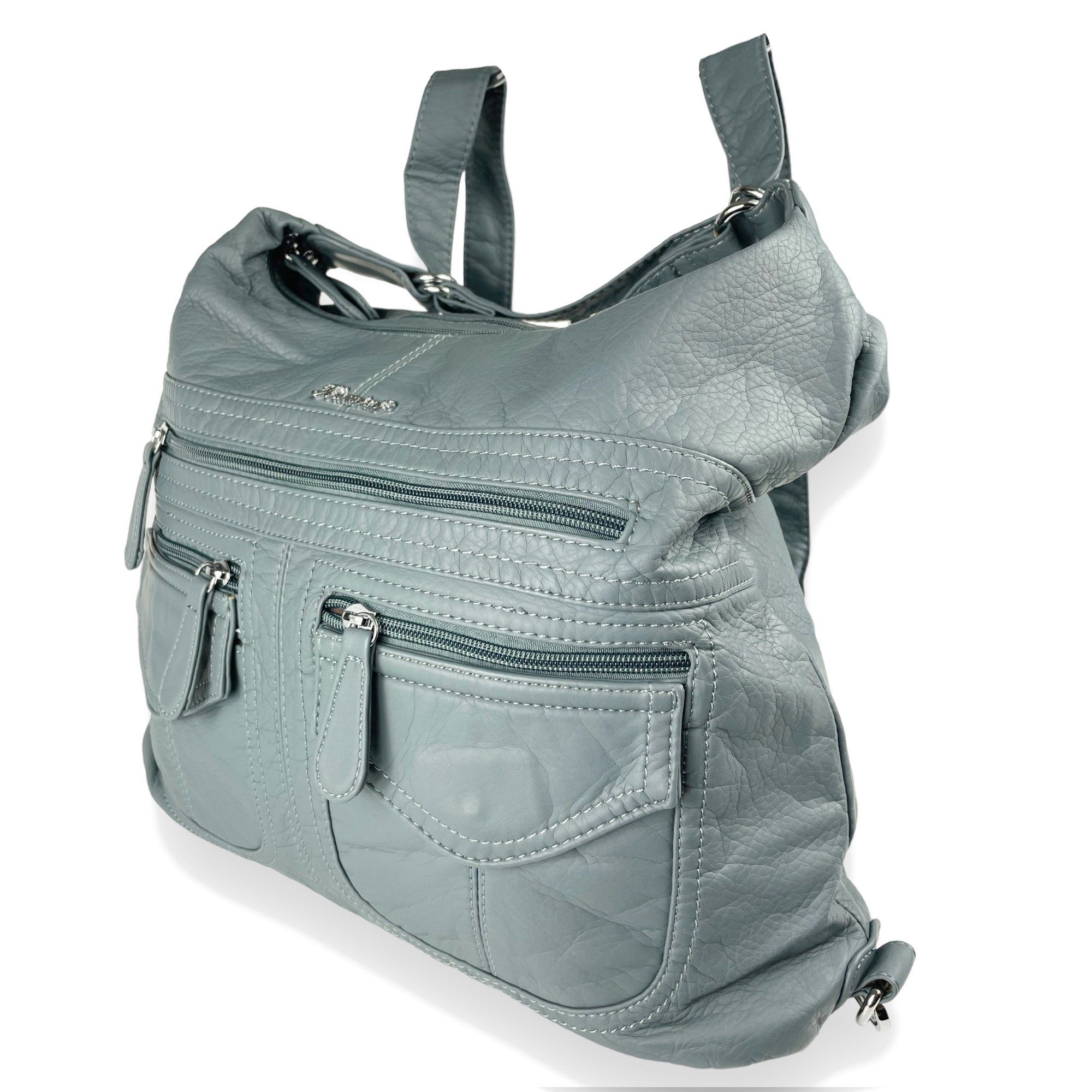 Taschen4life Schultertasche Rucksacktasche AK3435 Multifunktionstasche Schultertasche, Rucksack