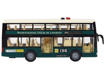 efaso Spielzeug-Bus Doppeldecker Bus / City Bus - mit Licht & Sound / Reibungsantrieb