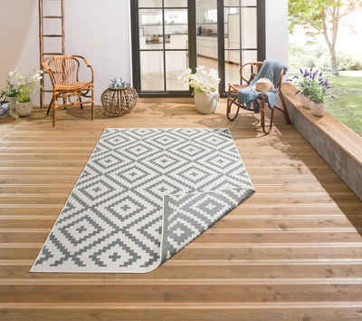 Teppich »Ronda«, my home, rechteckig, Höhe: 5 mm, Sisal-Optik, Flachgewebe, Wendeteppich, geometrisches Design, Boho