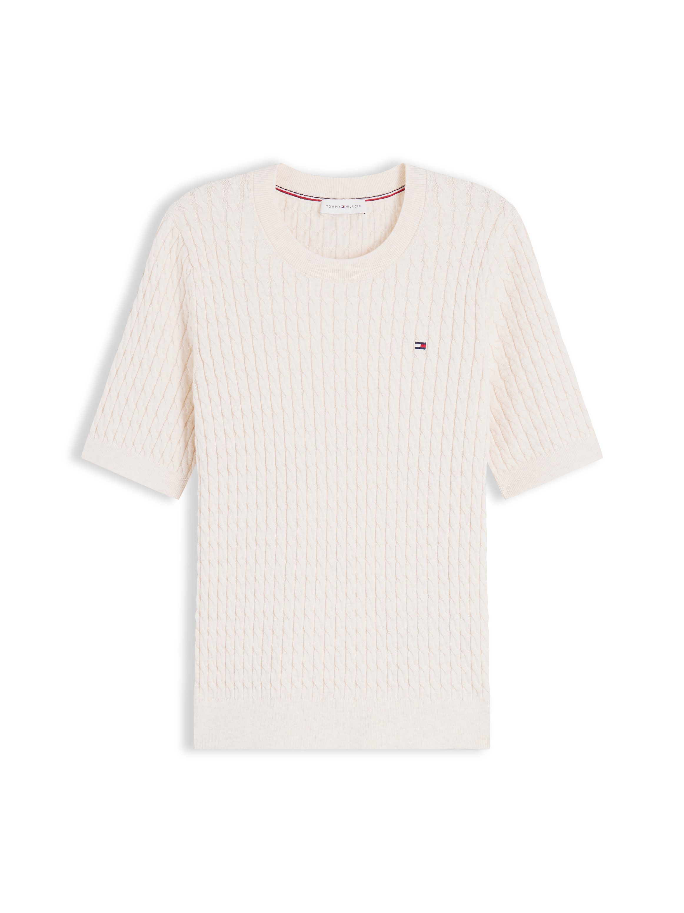 Kurzarmpullover CO CABLE RWB C-NK SS SWT