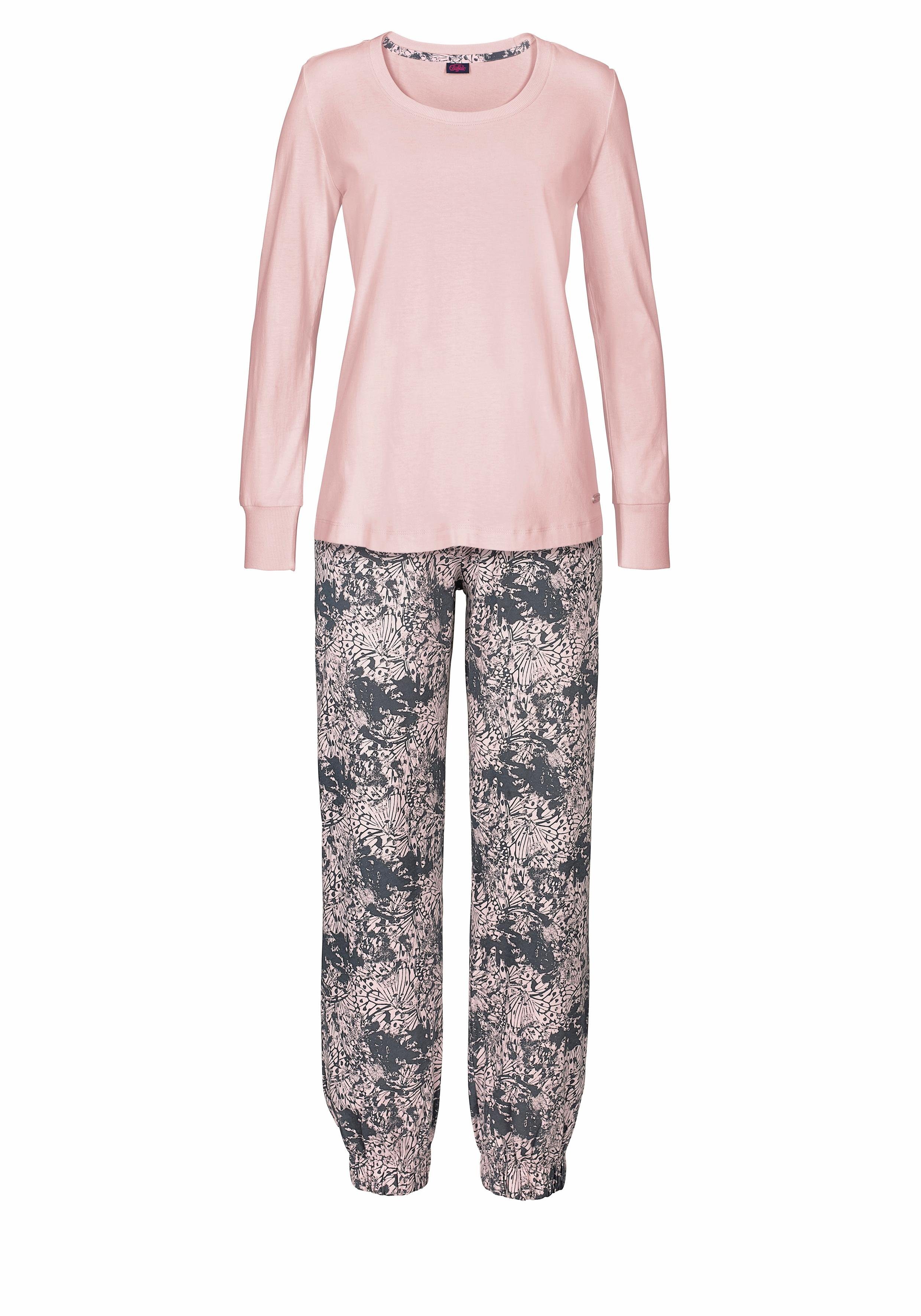 Buffalo Pyjama, (2 tlg.), mit gemusterter Hose und passendem Langarmshirt günstig online kaufen