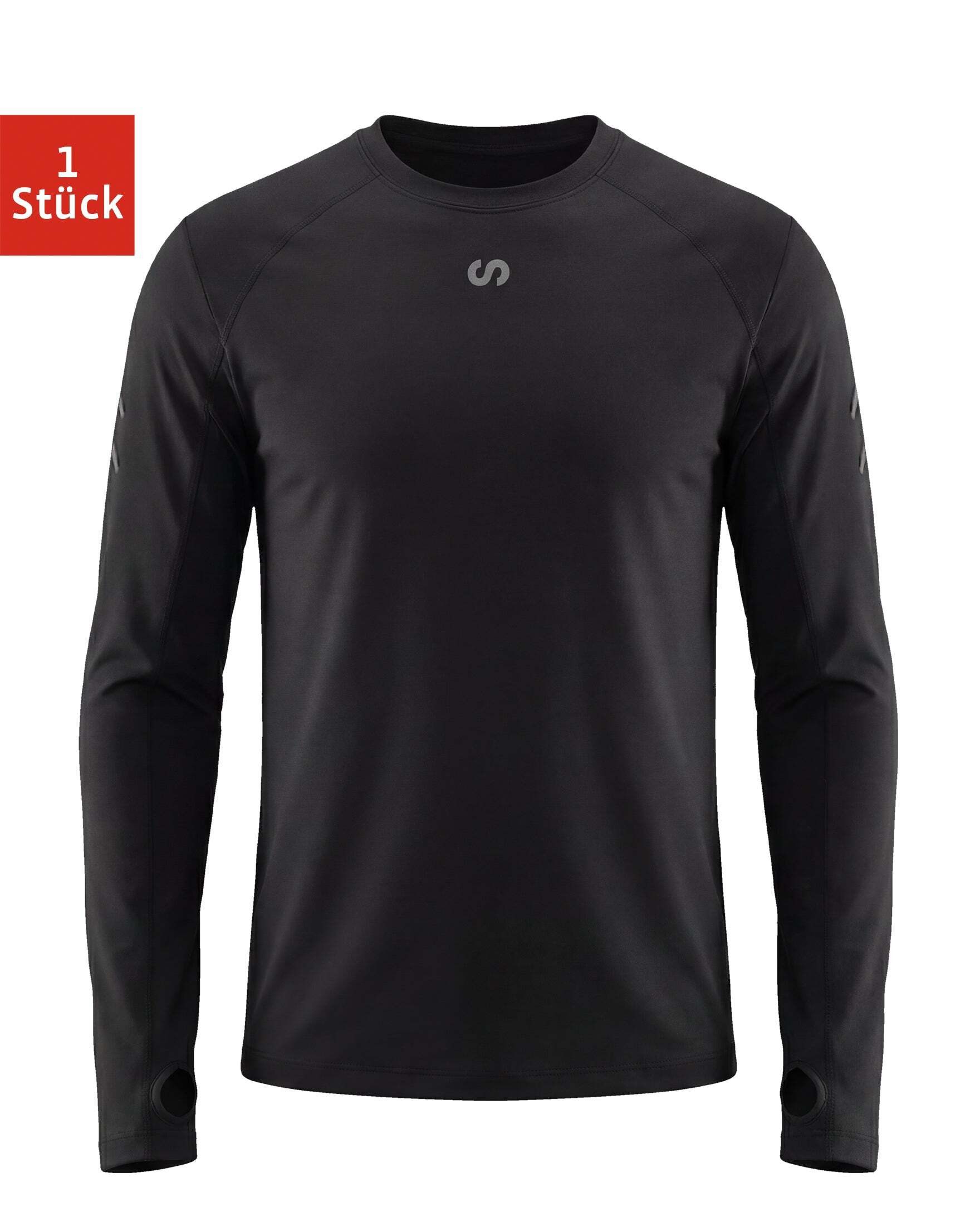 SNOCKS Trainingsshirt Laufshirt mit elastischen High-Stretch-Fasern (1-tlg) atmungsaktiv und leicht