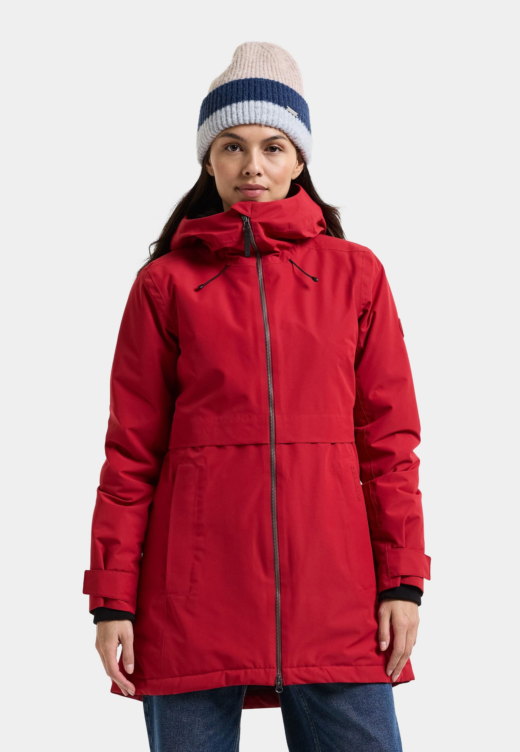 Didriksons Winterjacke Damen Winterparka Wasserdicht TIRIL mit Kapuze mit Taschen