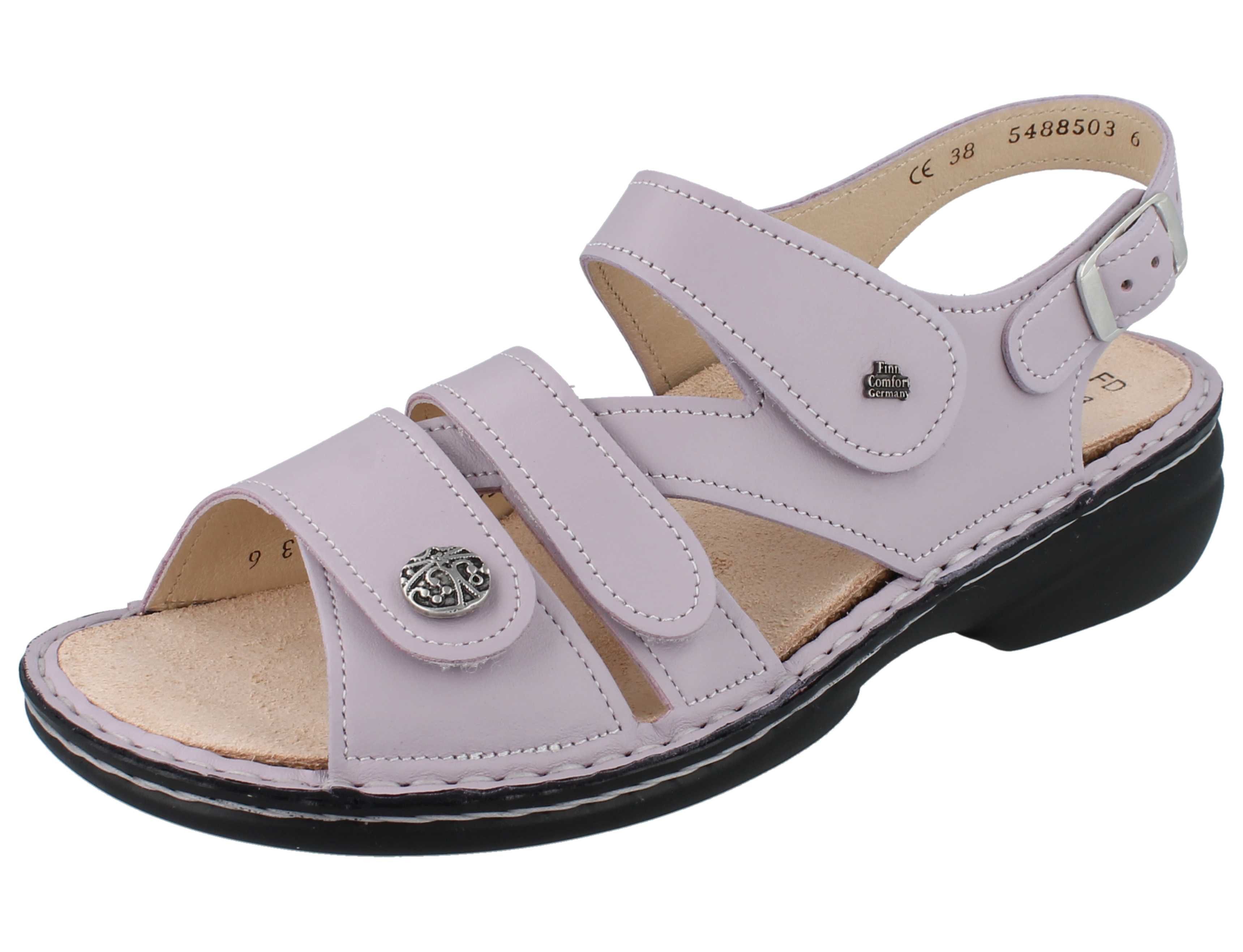 FINN COMFORT Gomera Damen Sandale rose Glattleder - Größe: 38 Sandale