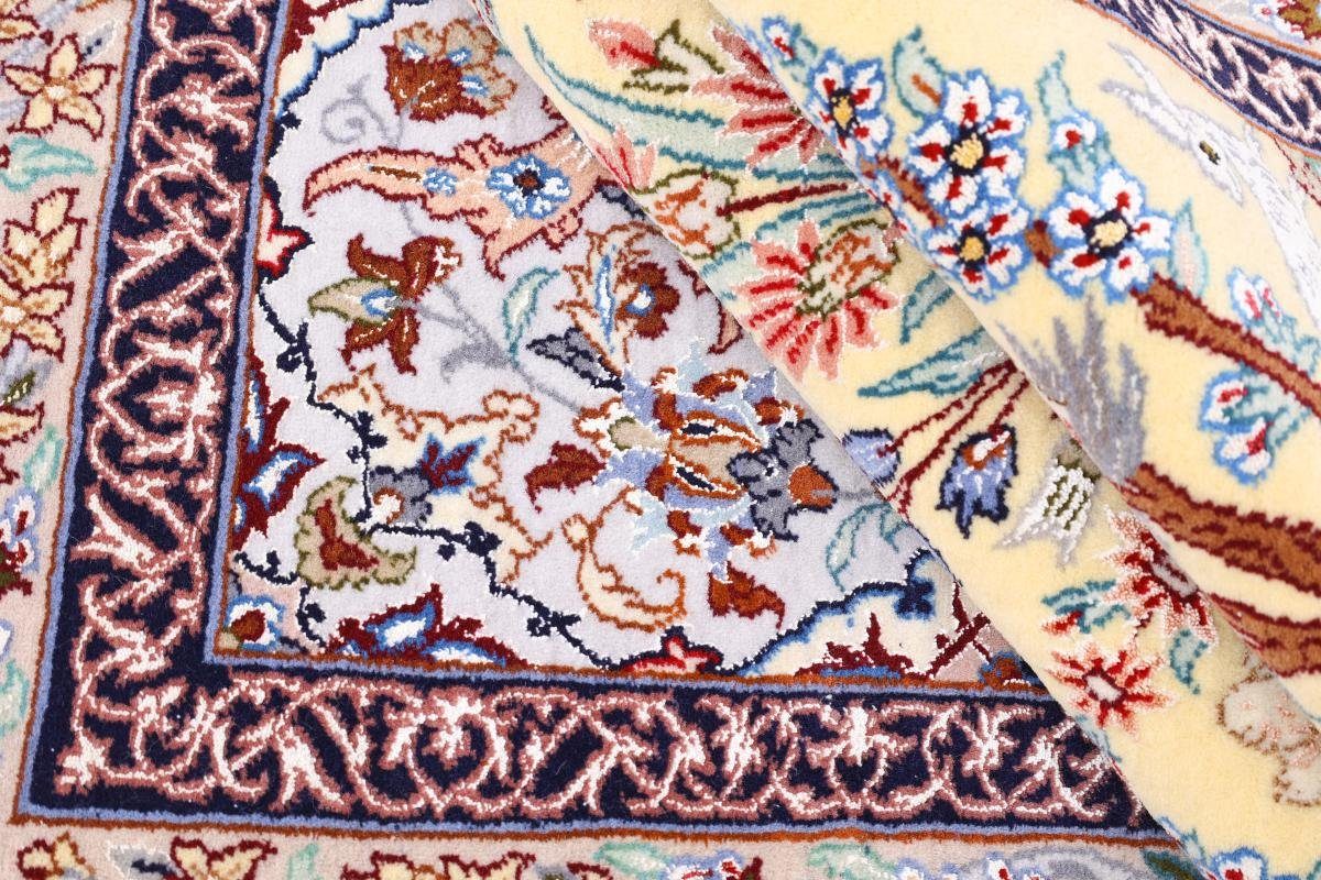 Orientteppich rechteckig, Nain Orientteppich, 8 Höhe: Trading, 108x154 Seidenkette Isfahan mm Handgeknüpfter