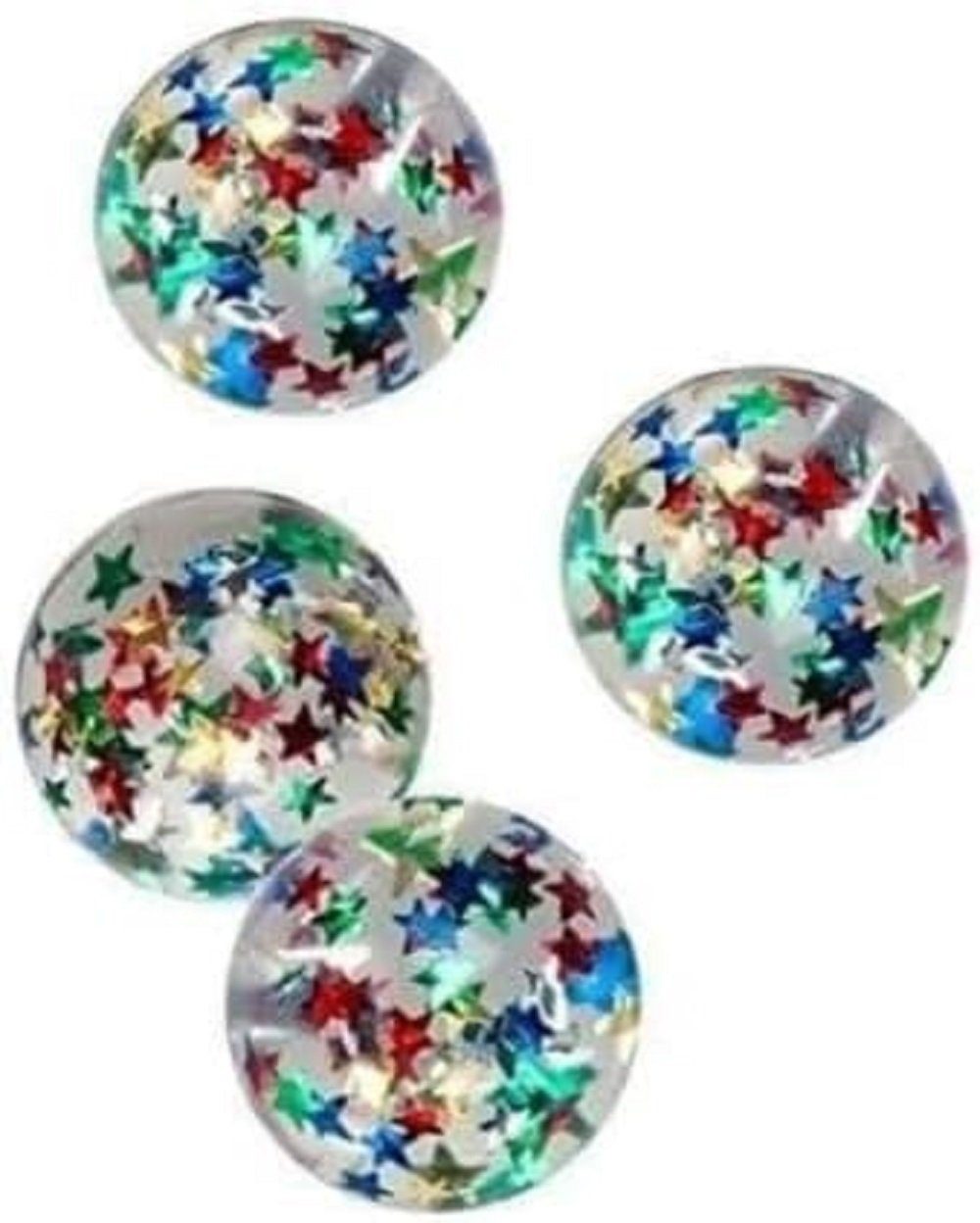 Gollnest & Kiesel Flummi Stern / Flummy Punkten / Ball Gummiball, Springbälle, Mitgebsel (4-St), Mitgebsel / Ideal als Geschenk / Kindergeburtstag