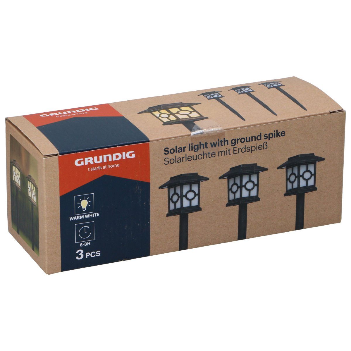 Grundig Gartenleuchte Grundig Solar Gartenlampen Set 3-teilig