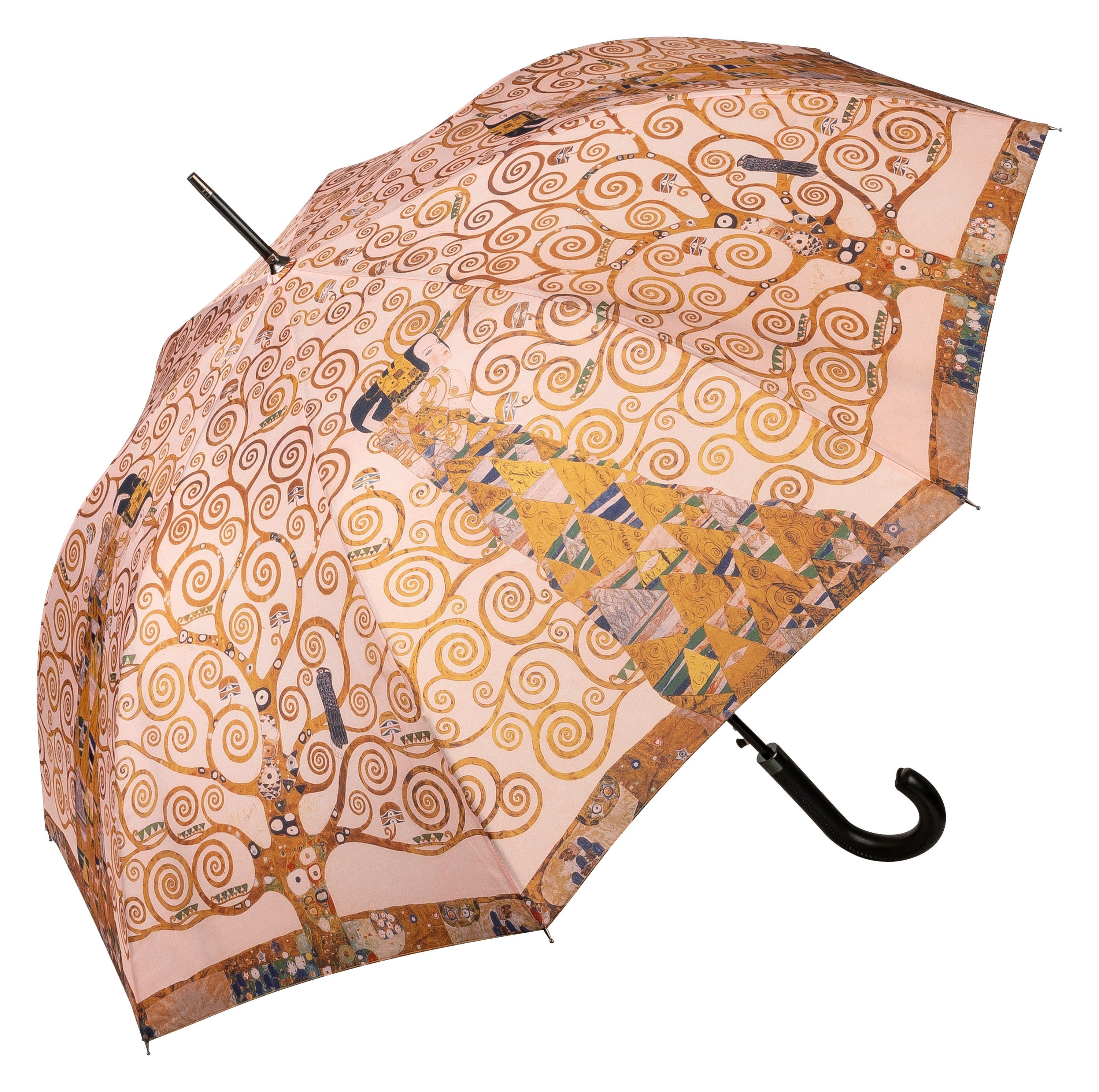 / Lilienfeld Klimt Motivschirm von Lebensbaum Erwartung Kunst, Kunstdruck Stockregenschirm Gustav