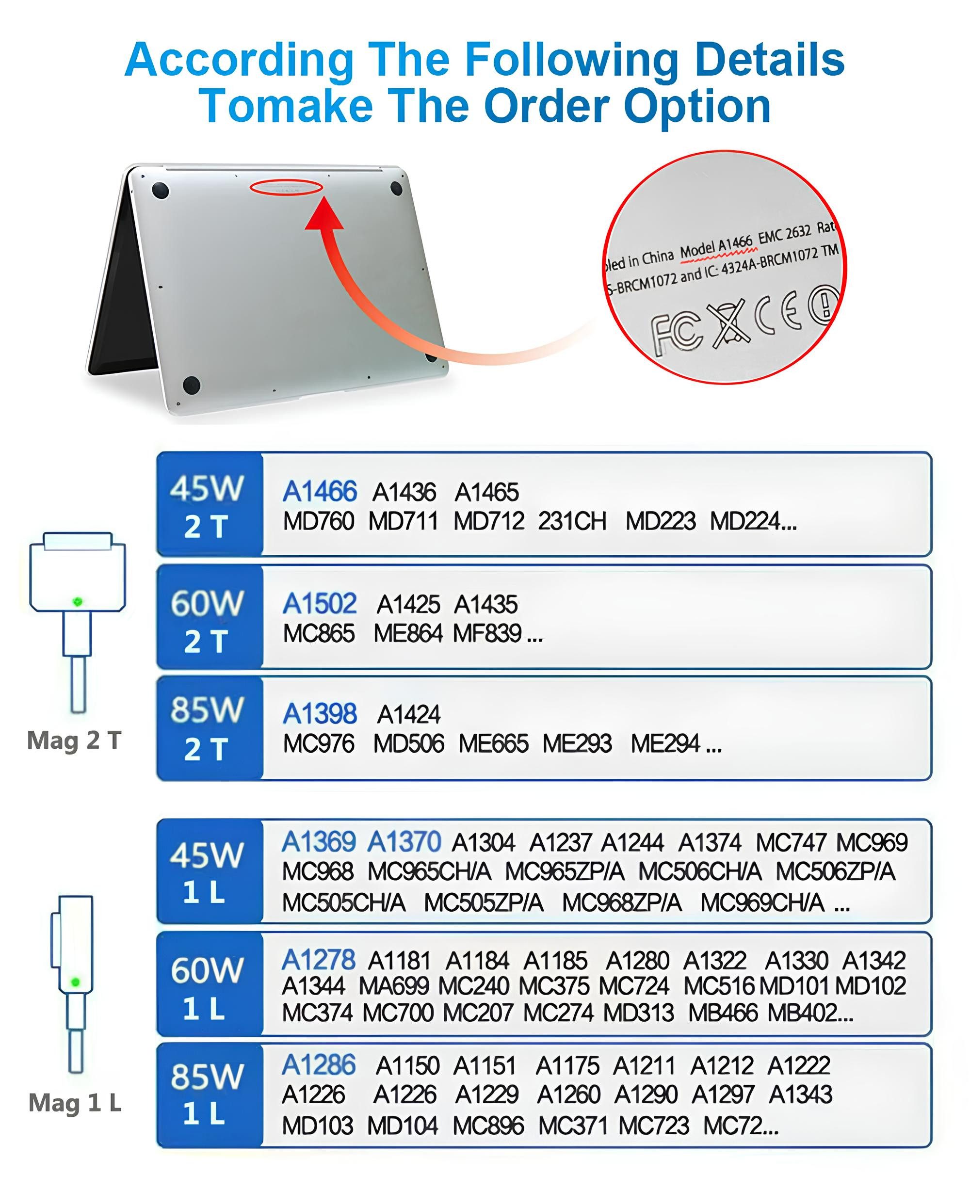 Athlix Netzteil und Ladekabel für MacBook Air/Pro 45 W 60 W 85 W 13 15 Zoll Laptop-Ladegerät (MagSafe-Sicherheit, Überlastschutz, Vielfältige Kompatibilität)