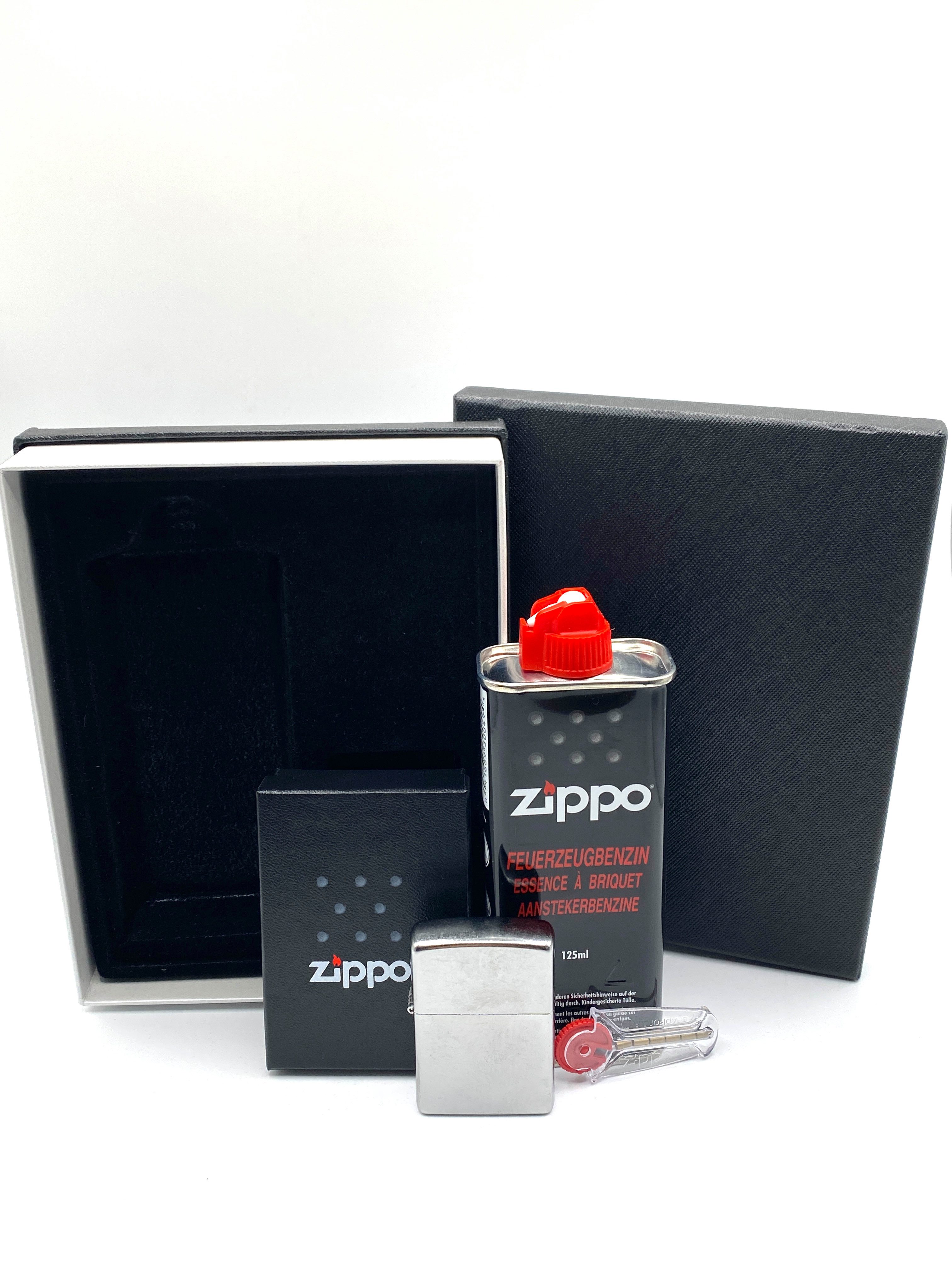 Zippo Feuerzeug Street Chrome der Klassiker im Vintage Used Look (3-St), Vintage Street Chrome Design
