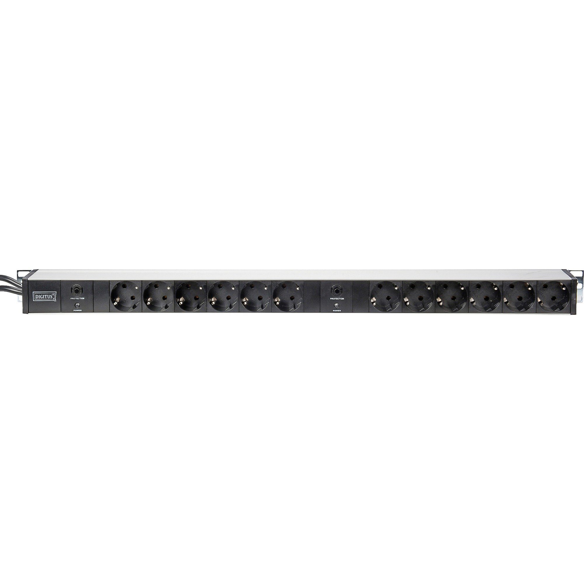 Digitus Digitus 19" Steckdosenleiste mit Aluminiumprofil, Mehrfachsteckdose