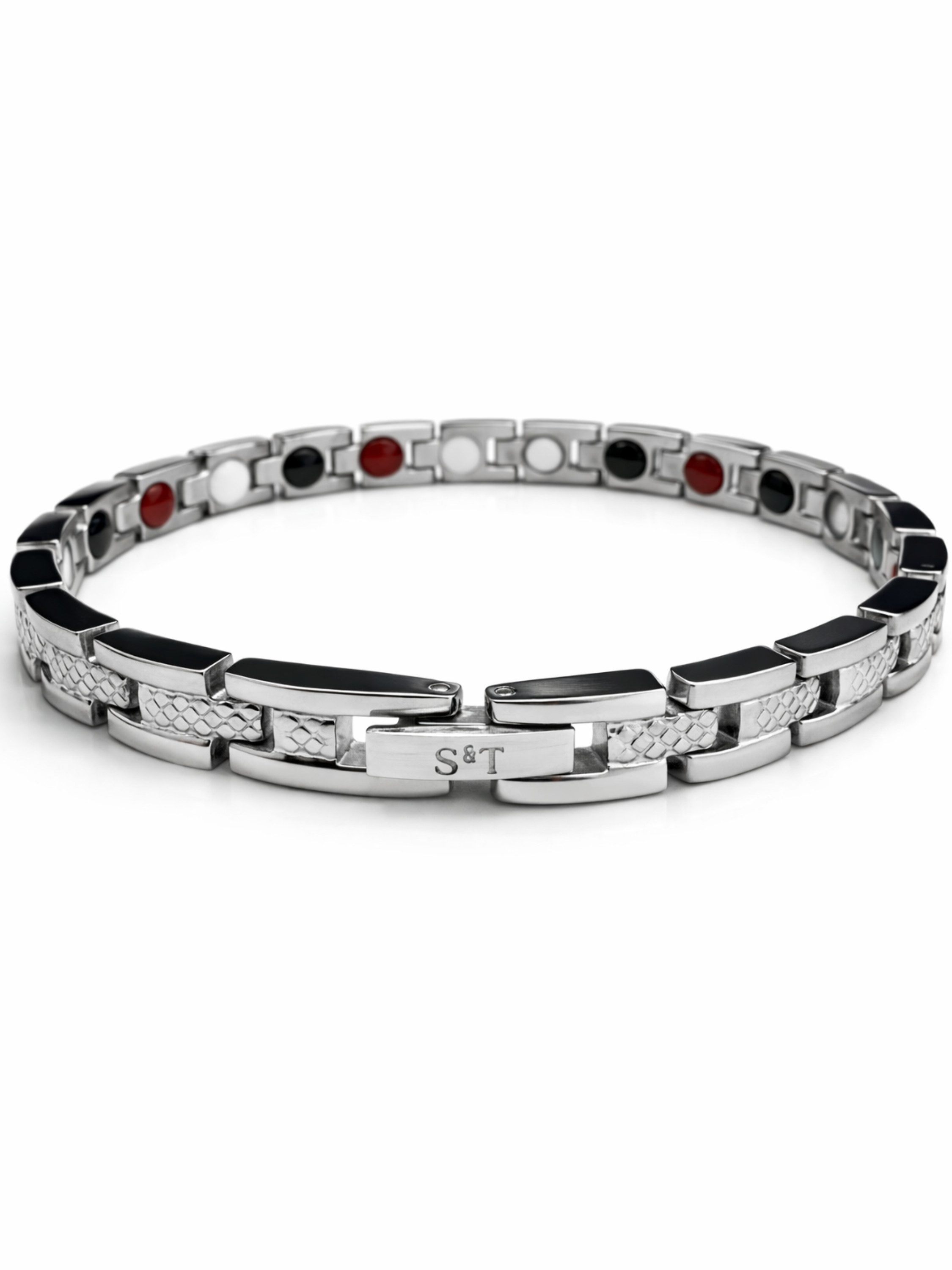 S&T Design Edelstahlarmband Herren Edelstahl Armband Armreif Metall verstellbar Silber (Solides 316L Edelstahl, 1-tlg., Metall), Knebelverschluss Armband für Herren Junge Geschenk für Mann Sohn Kind