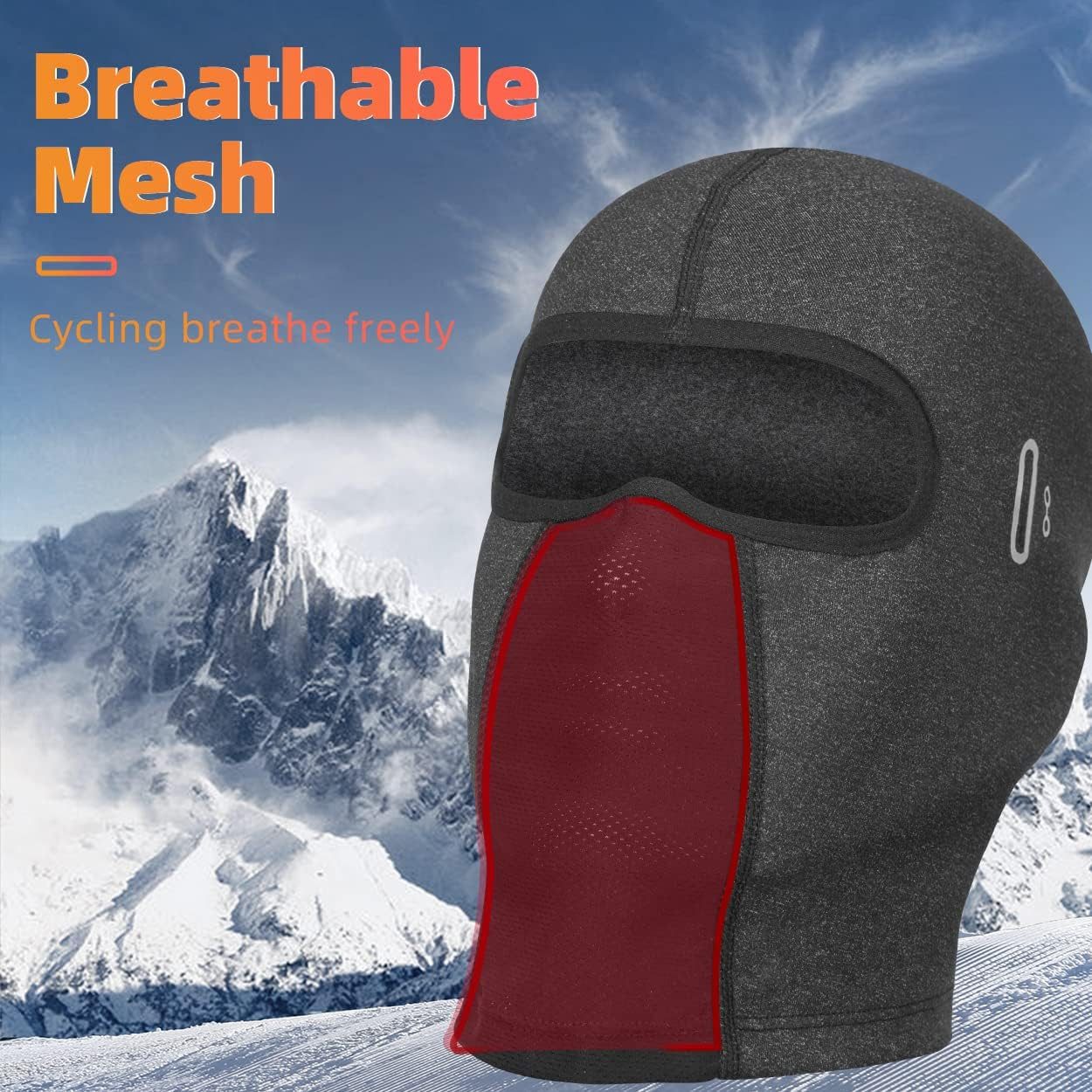 ROCKBROS Sturmhaube Sturmhaube Winter Herren Damen winddicht atmungsaktiv für Ski Fahrrad