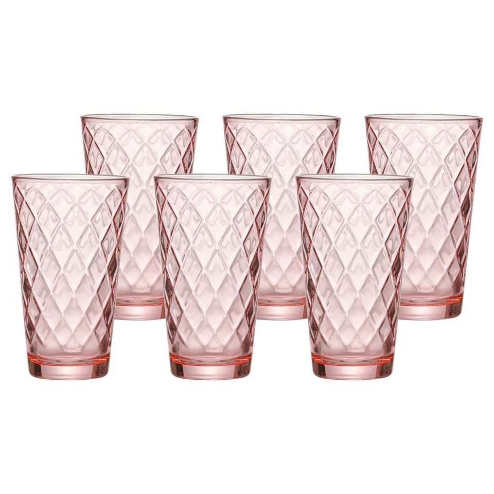 Ritzenhoff & Breker Gläser-Set »WELA Trinkglas 400 ml rosa 6er Set« (6