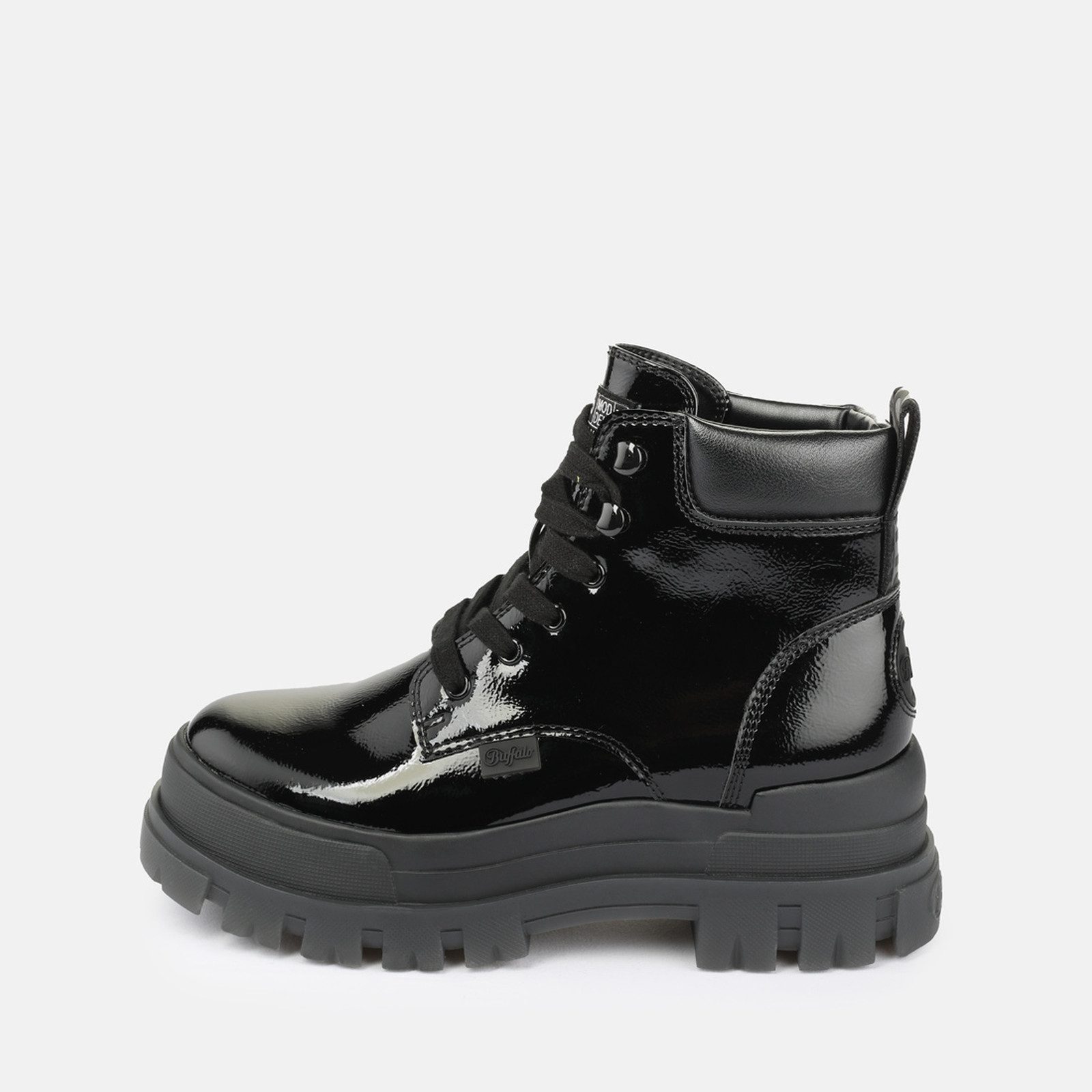 Buffalo 1622634 Aspha Lace Up Mid Black Stiefelette