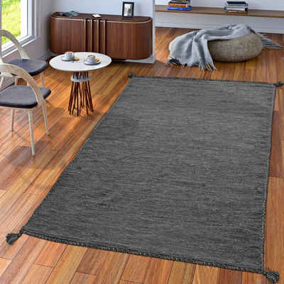 Teppich Handwebteppich Wohnzimmer Natur Webteppich Kelim Modern, TT Home, Läufer, Höhe: 12 mm