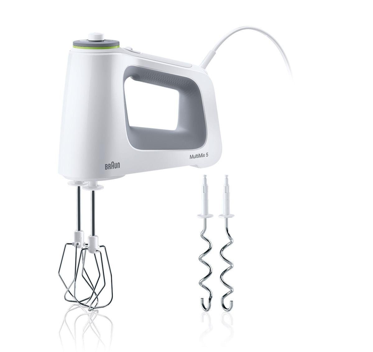 Braun Handmixer MultiMix 5 HM 5100 WH, 750 W, 9 Geschwindigkeitsstufen, Turbo-Funktion