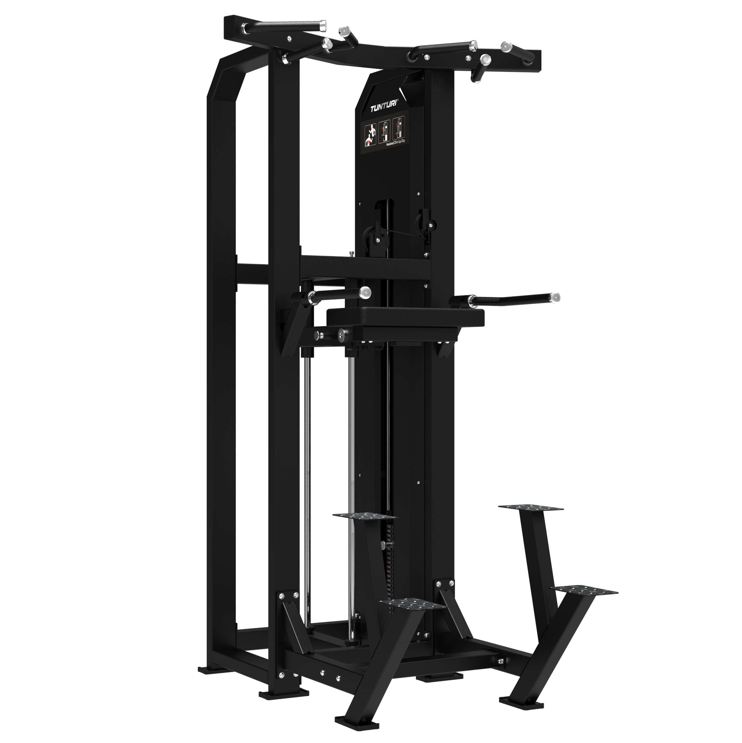Tunturi Kraftstation Dual Assisted Klimmzug-/Dip Station, Gewichtspaket, V-Serie