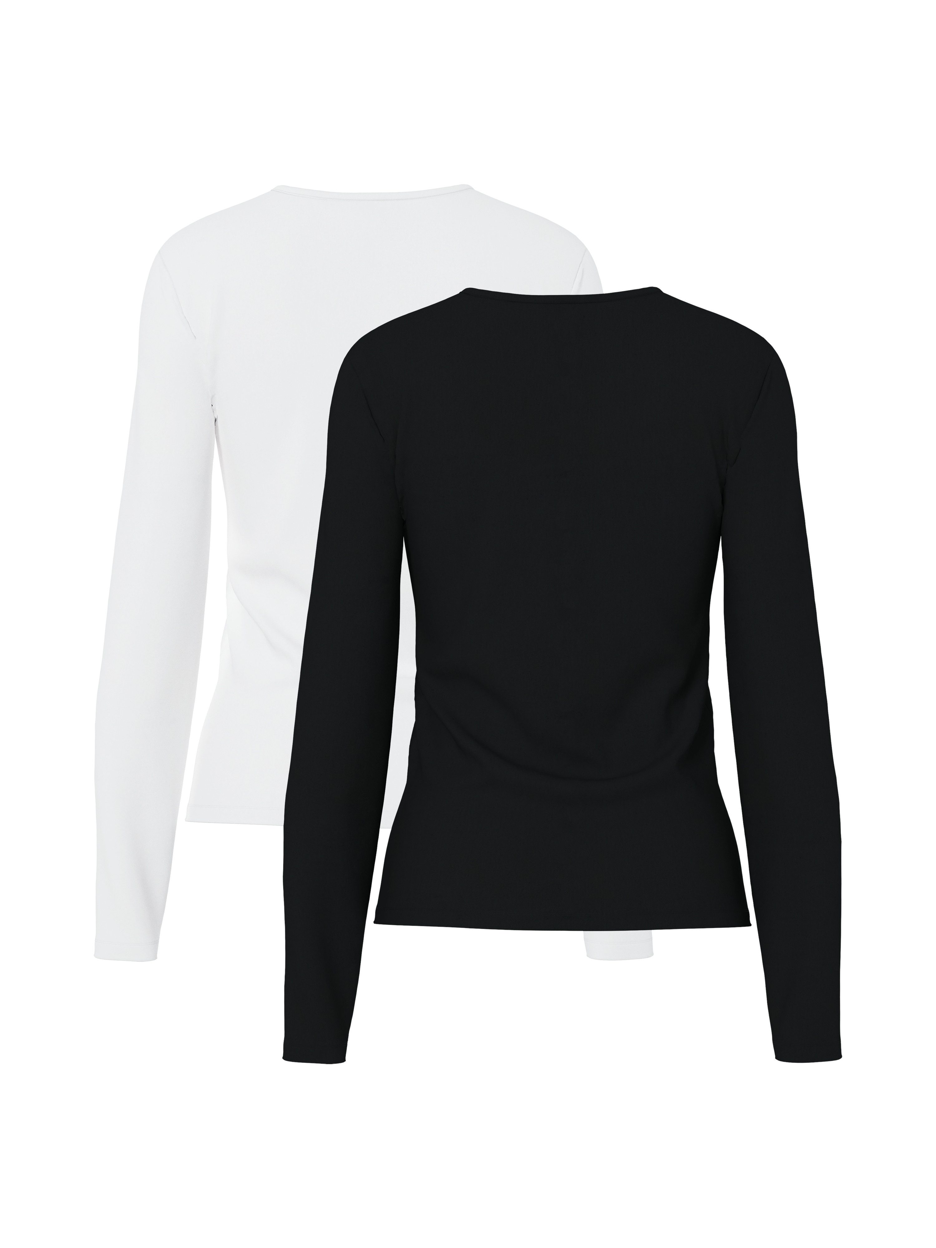 pieces Langarmshirt PCAMELIA LS TOP 2-PACK JRS NOOS BC (2er-Pack) mit klassischen Farben
