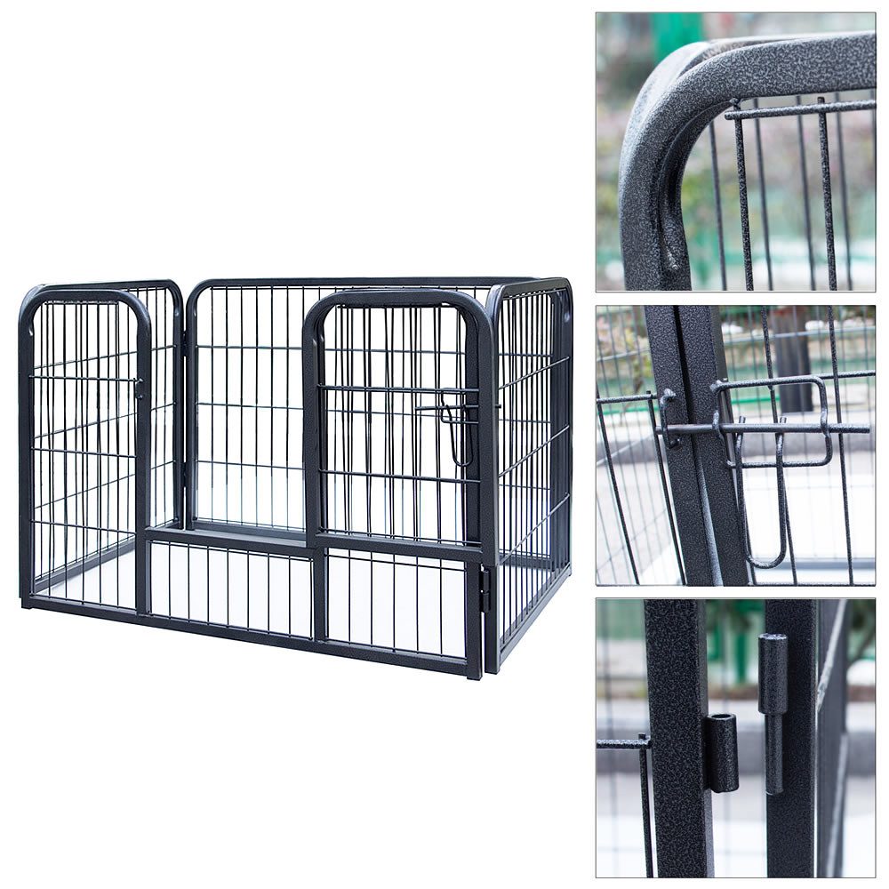 Freigehege Welpenauslauf Freigehege 4 Elemente 91x63x61CM Hund Laufstall