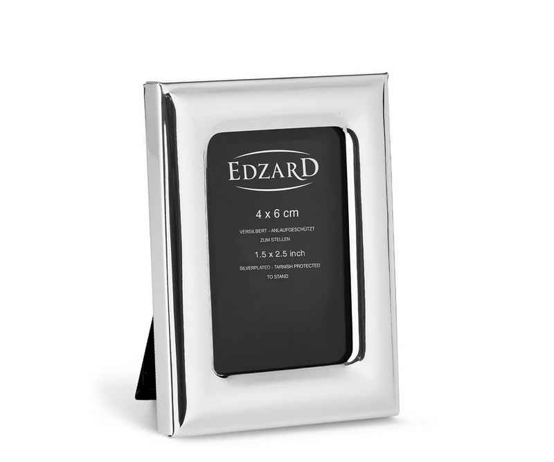EDZARD Bilderrahmen Adria, für 4x6 cm Foto - edel versilbert und anlaufgeschützt