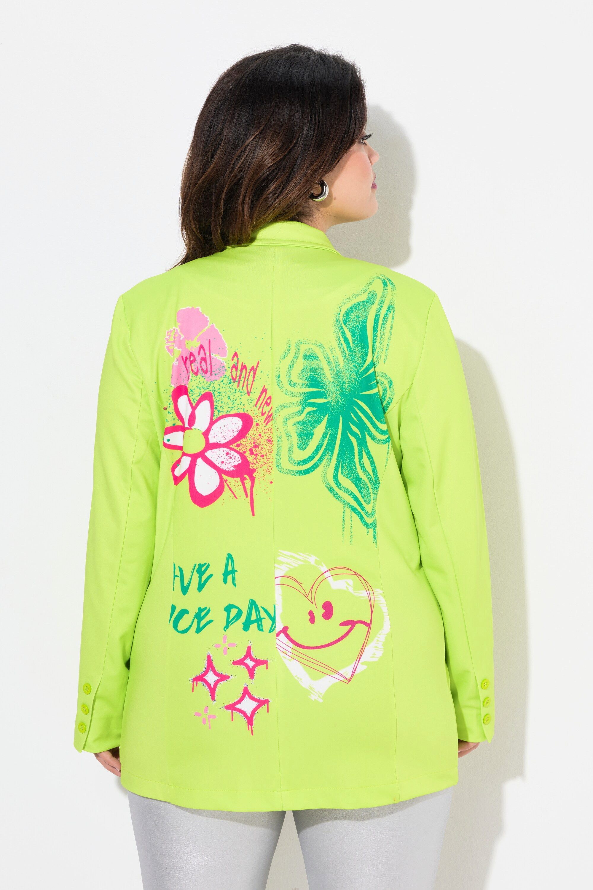 Angel of Style Blusenblazer Blazer Scuba gemalter Druck