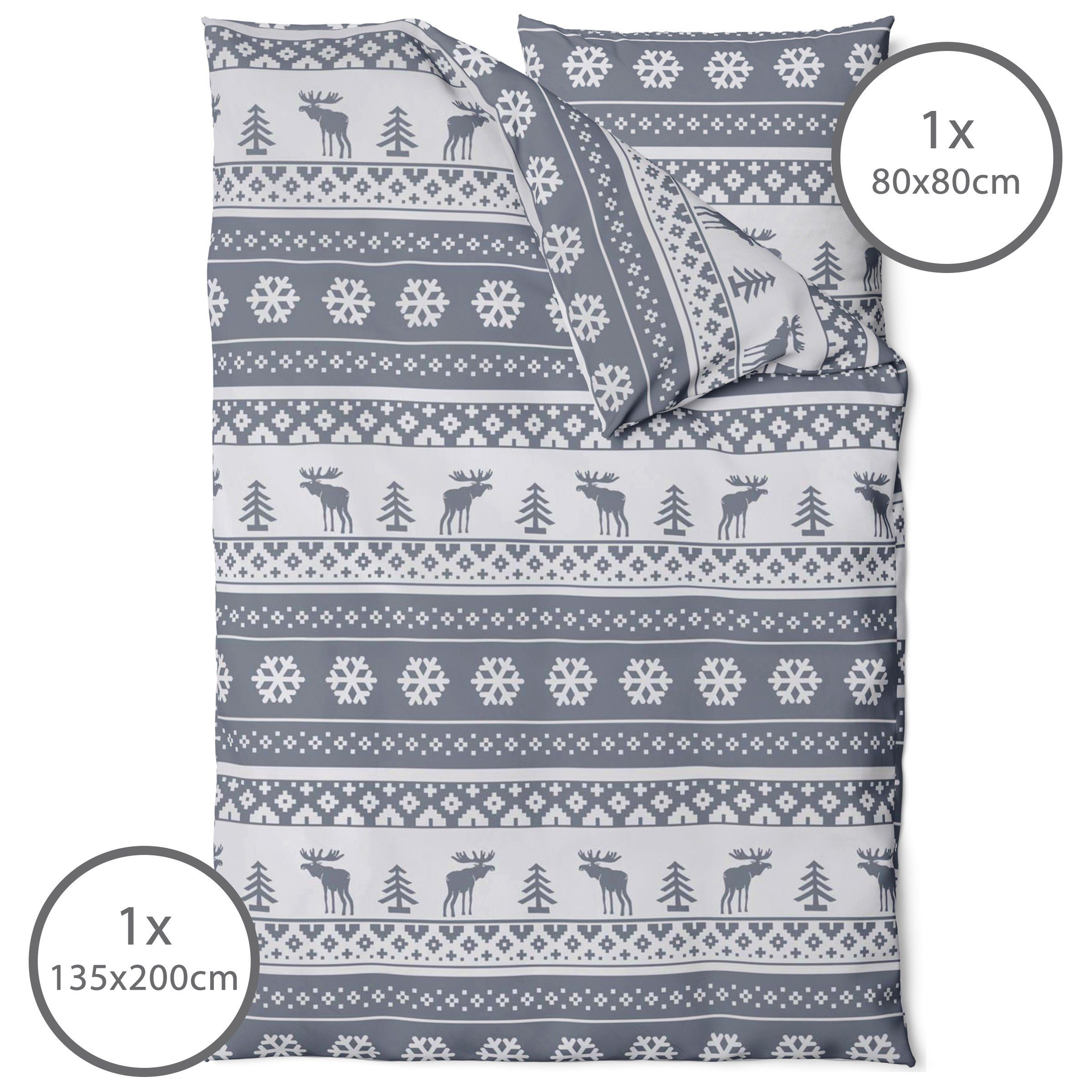 LINKHOFF Bettwäsche Weihnachtsbettwäsche 135x200 / 155x220 günstig online kaufen