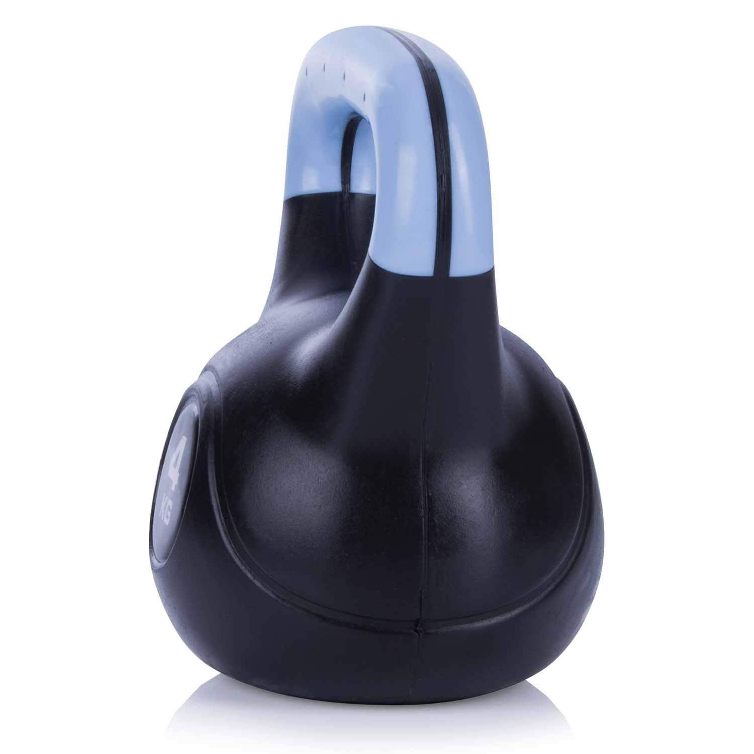 Body & Mind Kettlebell Body & Mind Kettlebell 2–20 kg – Profi Kettlebell mit Kunststoffmantel, (Profi Schwunghantel), Kraftraining Workout Gewicht (4 kg)